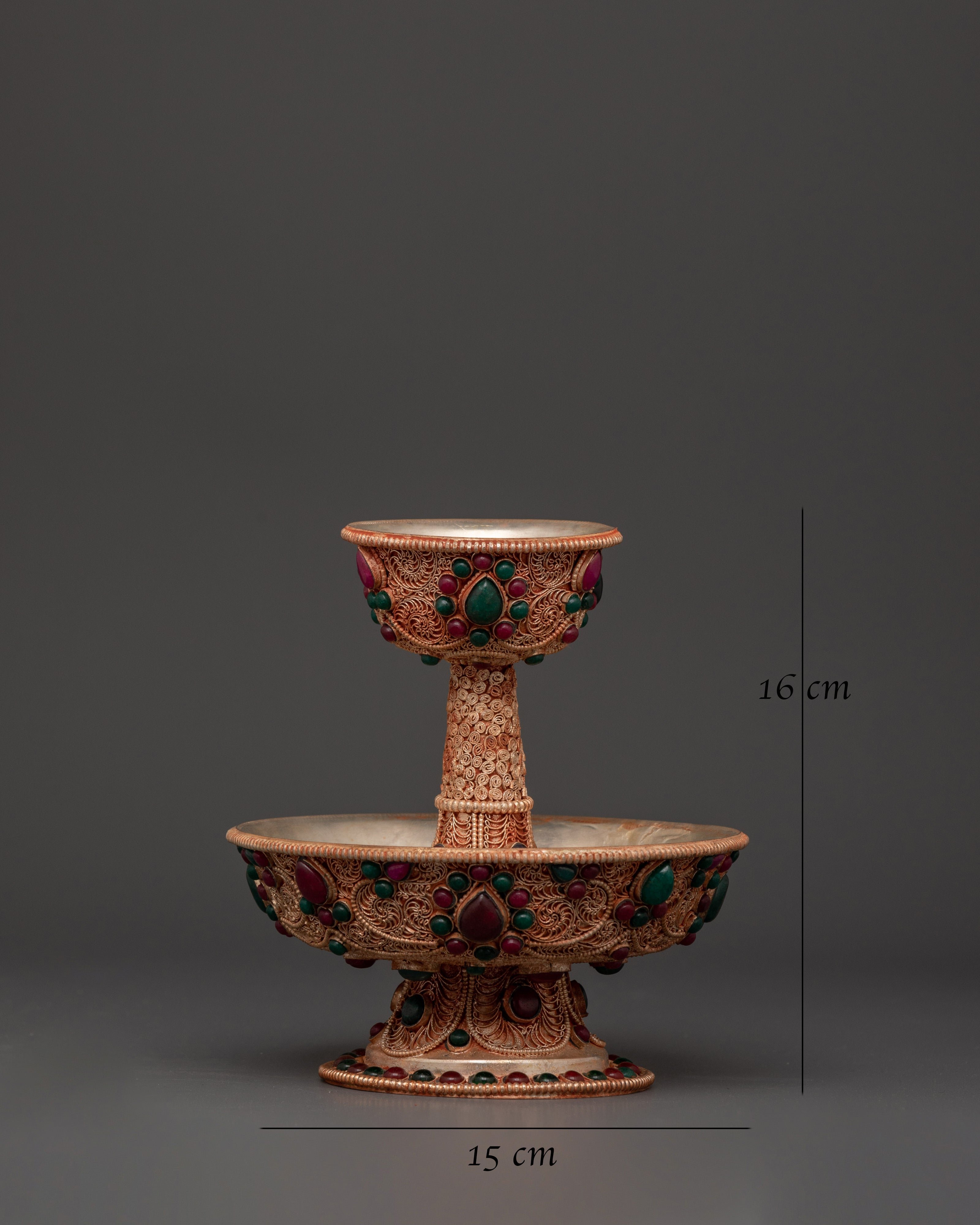 Traditional Serkyem Set with Intricate Filigree Work and Copper Body