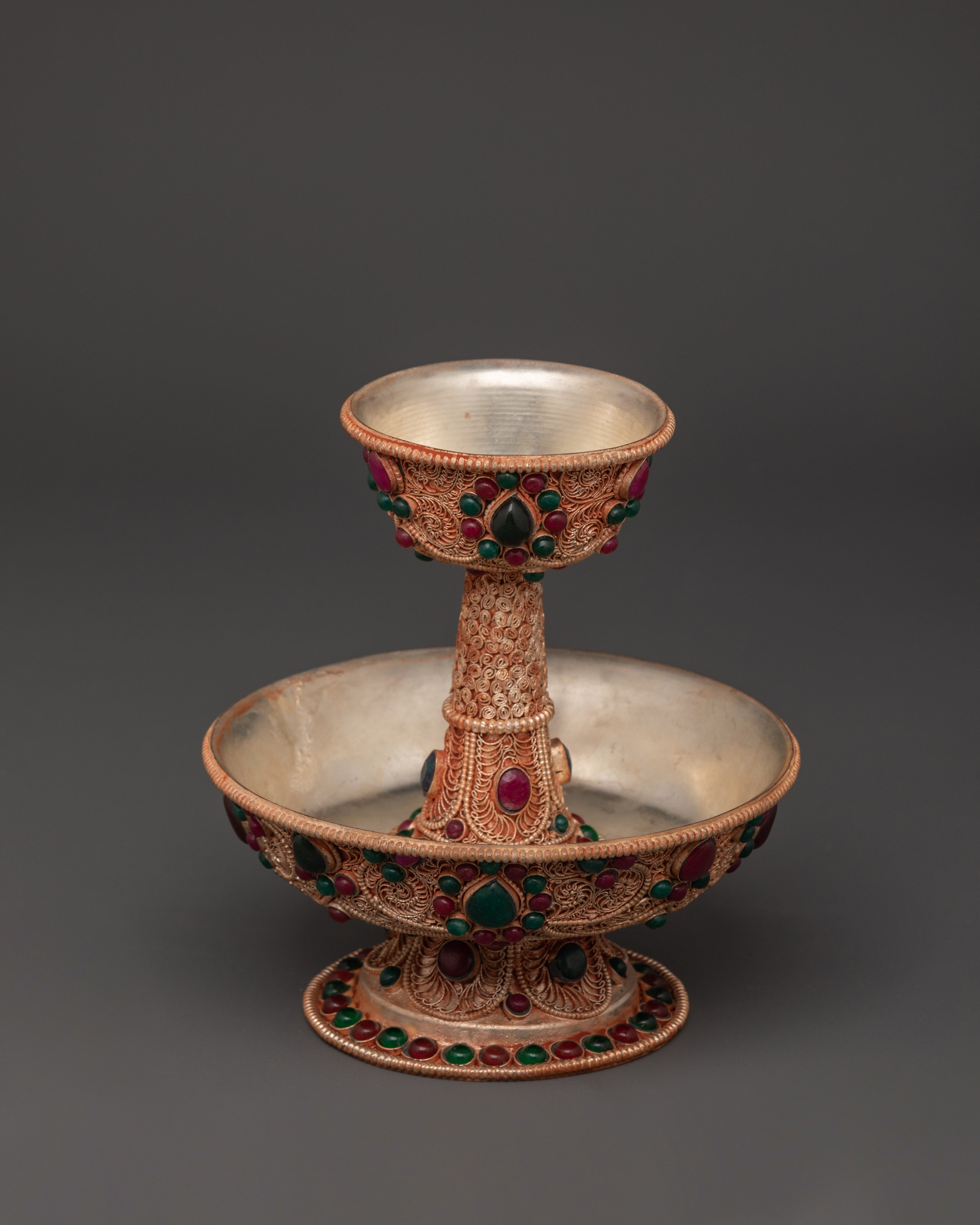 Traditional Serkyem Set with Intricate Filigree Work and Copper Body