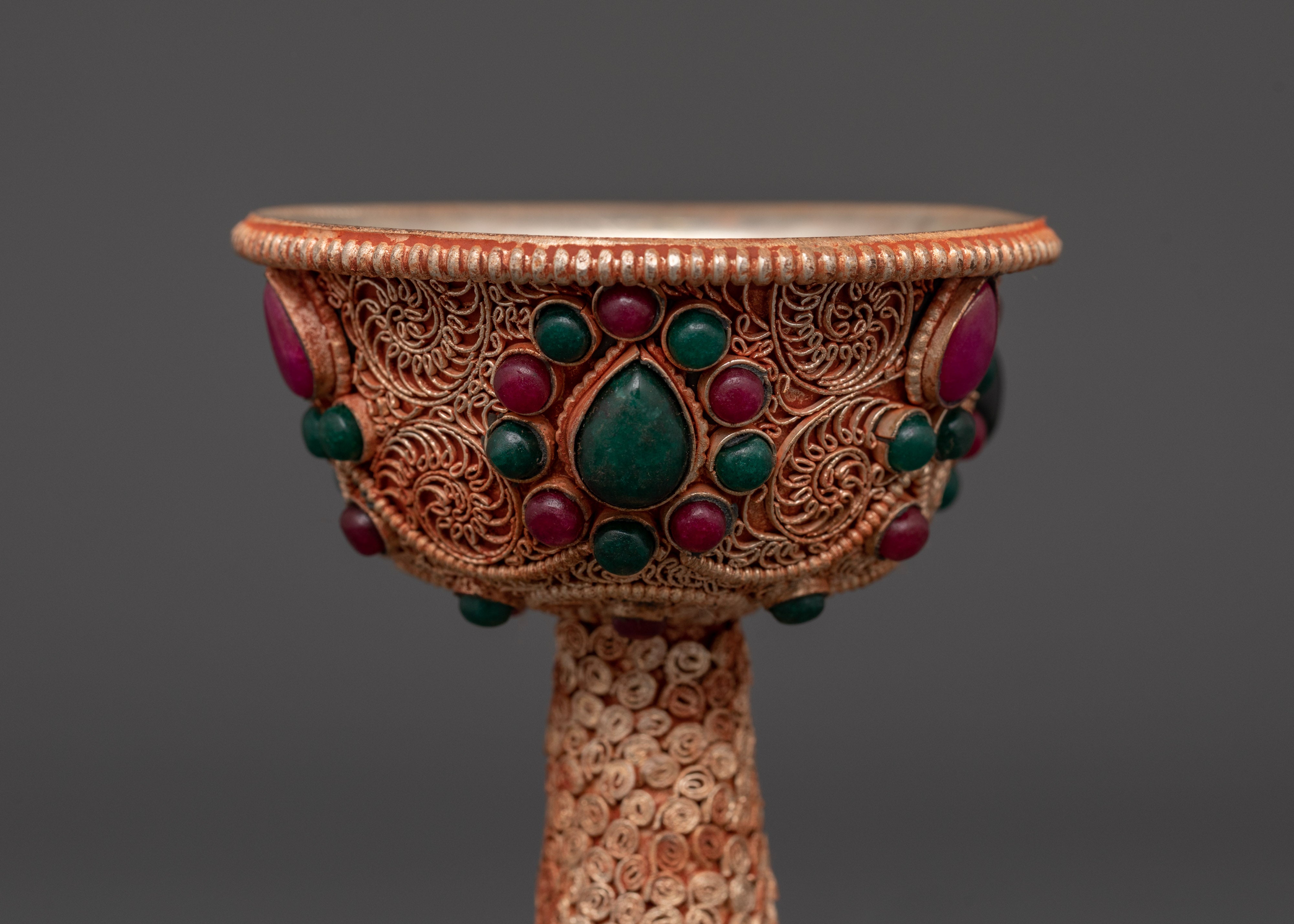 Traditional Serkyem Set with Intricate Filigree Work and Copper Body