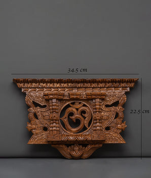 Wooden Om Symbol Wall Decor | Hand-Carved Spiritual Wall Hanging