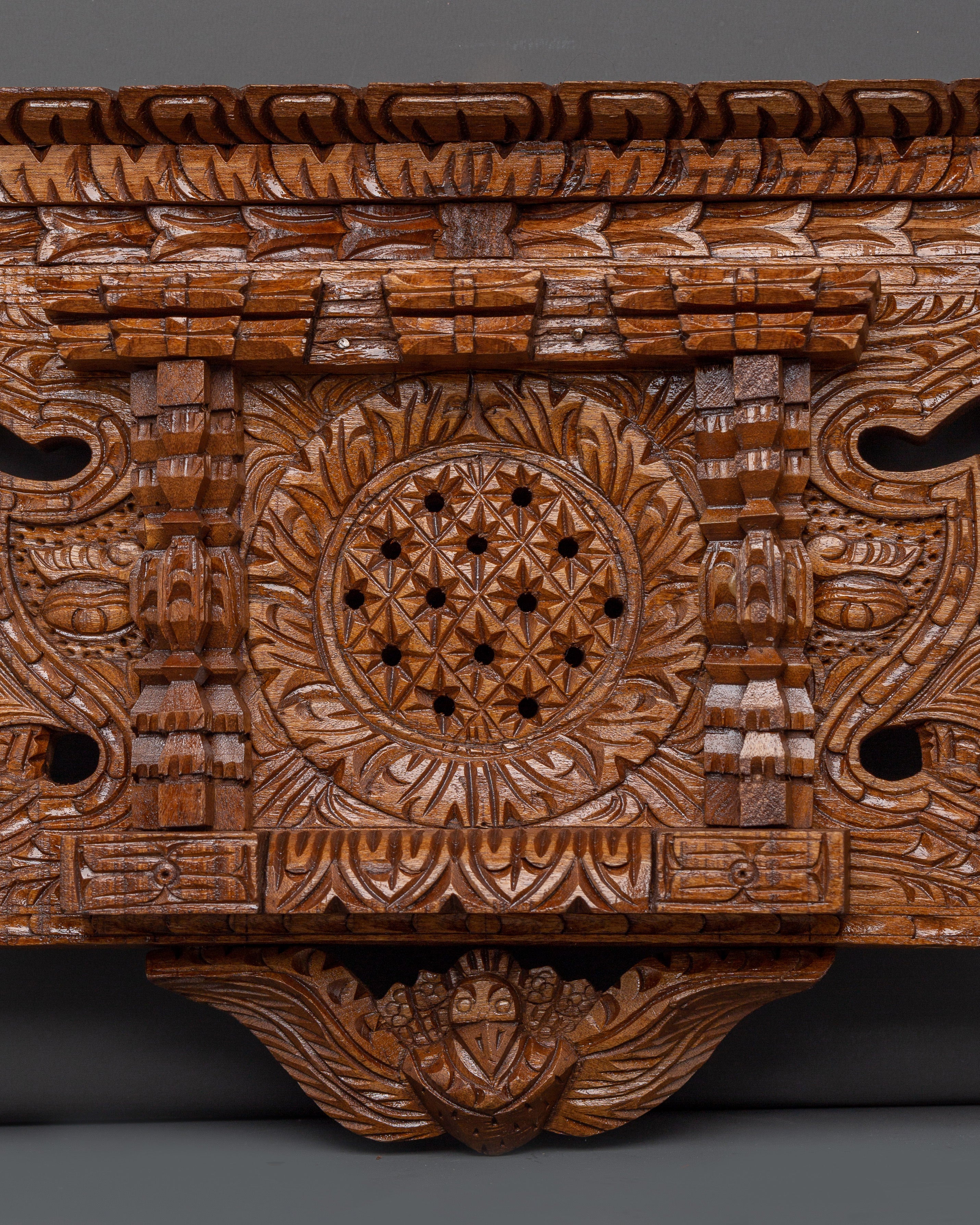 Wooden Hand Carved Newari Wall Hanging | Symbolic Newari Art