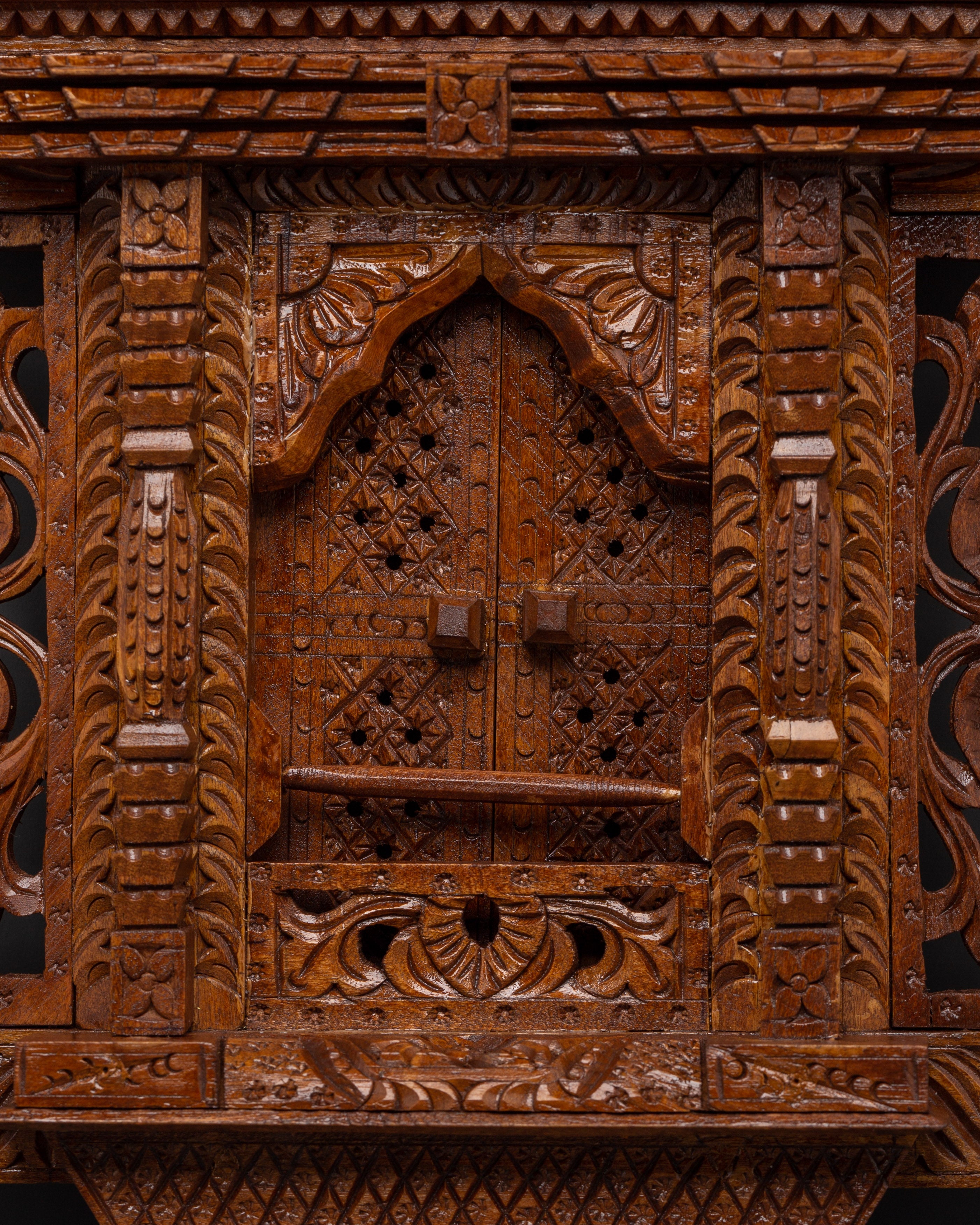 Hand Carved Wooden Wall Hanging for Decor | Spiritual Wooden Art