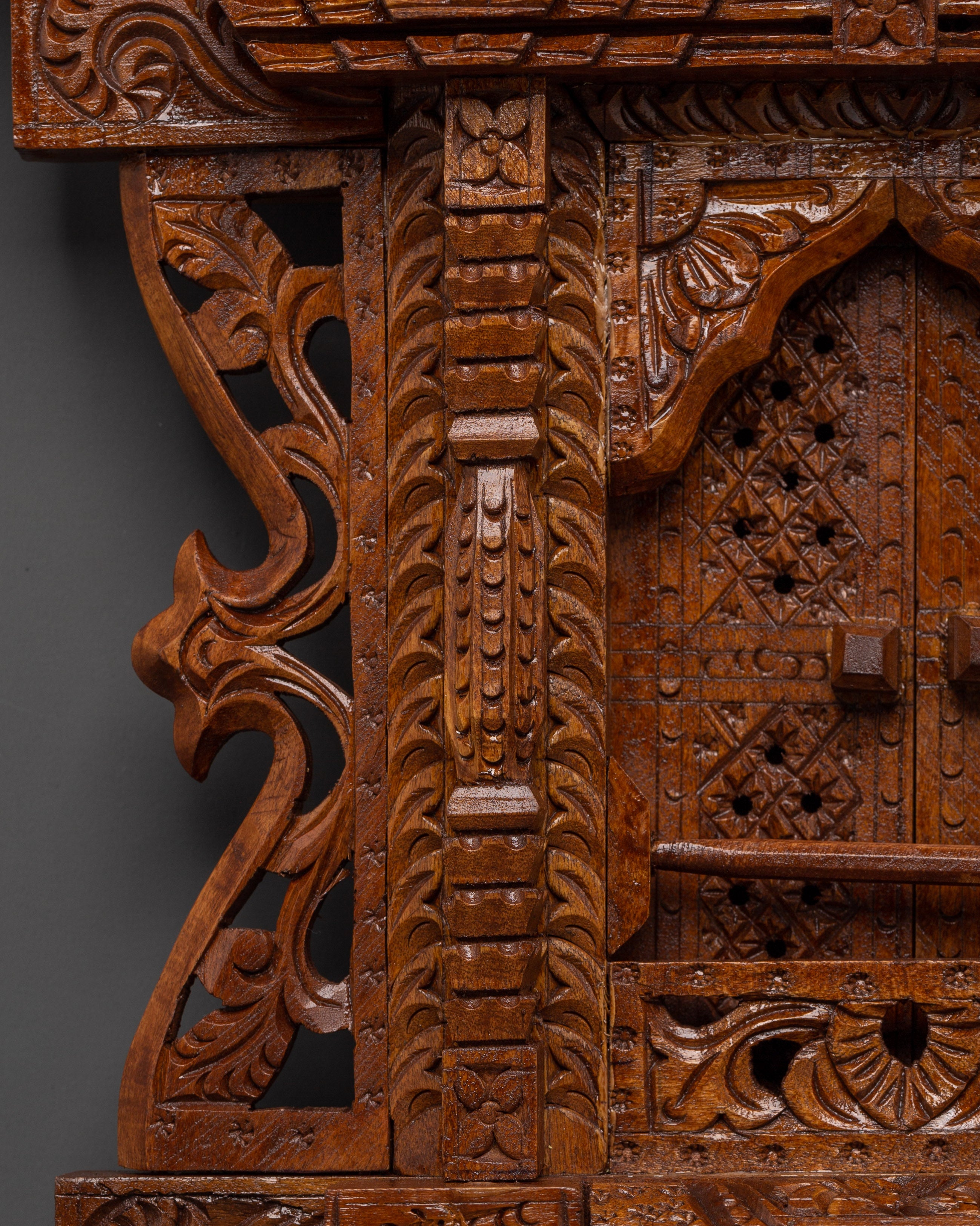Hand Carved Wooden Wall Hanging for Decor | Spiritual Wooden Art