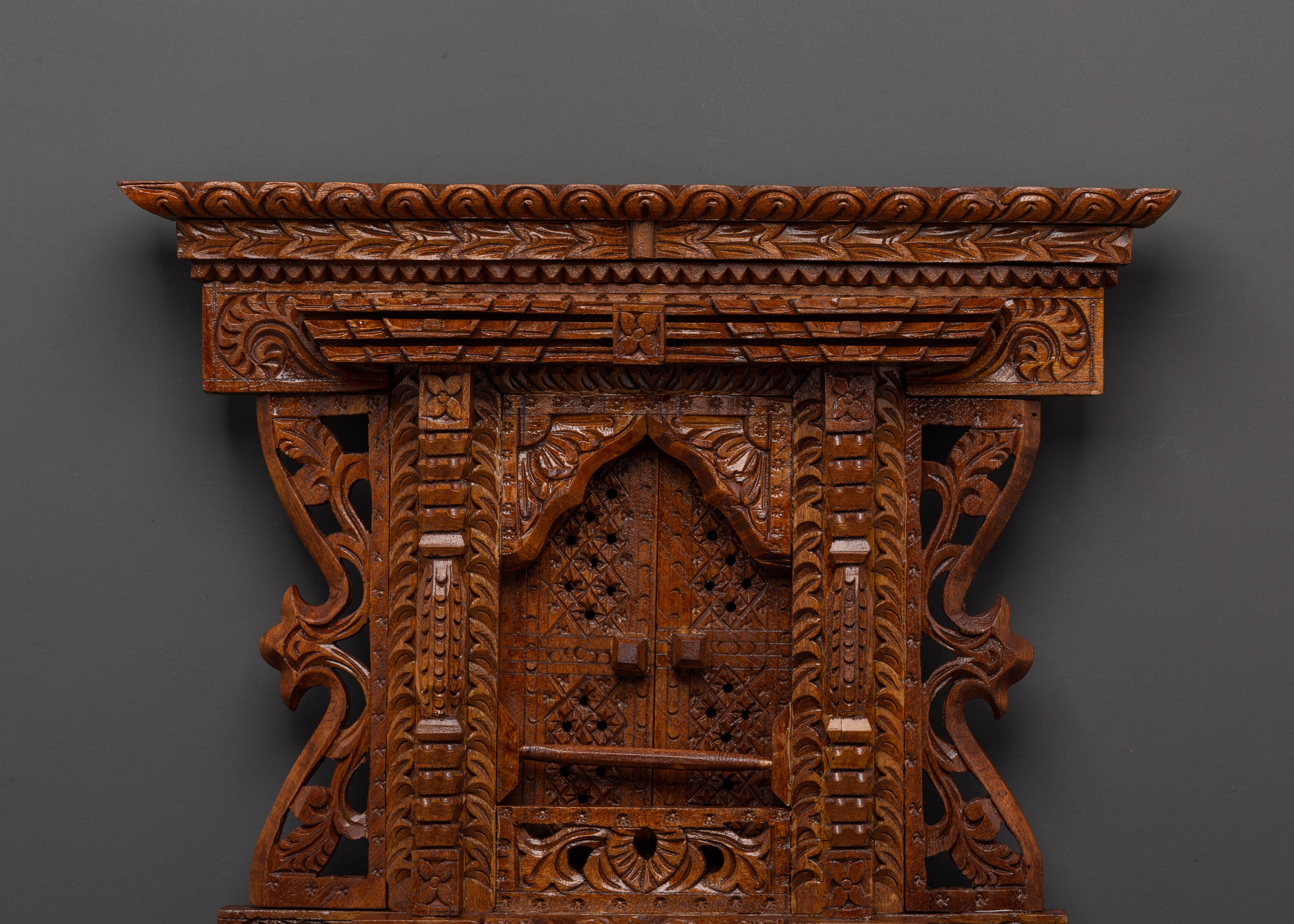 Hand Carved Wooden Wall Hanging for Decor | Spiritual Wooden Art