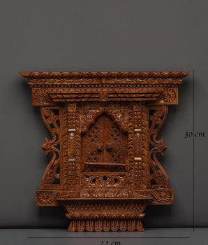Hand Carved Wooden Wall Hanging for Decor | Spiritual Wooden Art