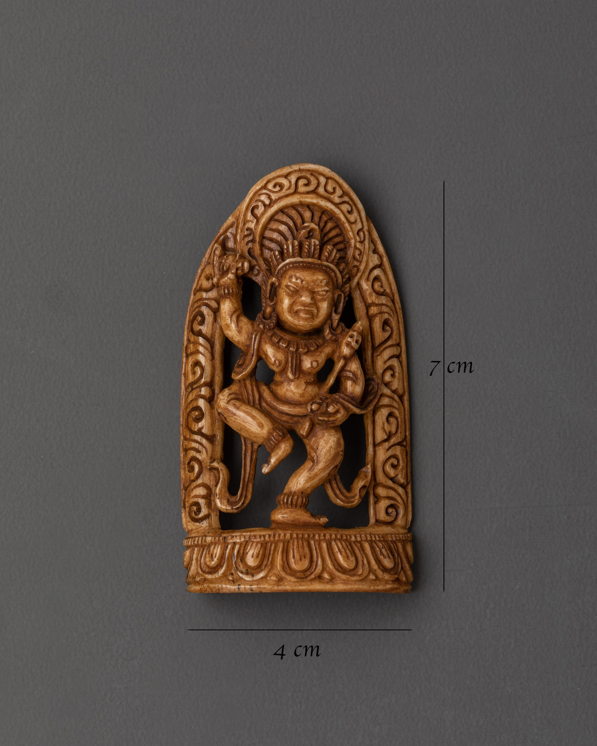 Nairatmya Tibetan Carved Plaque | Buddhist Dakini Bone Artwork