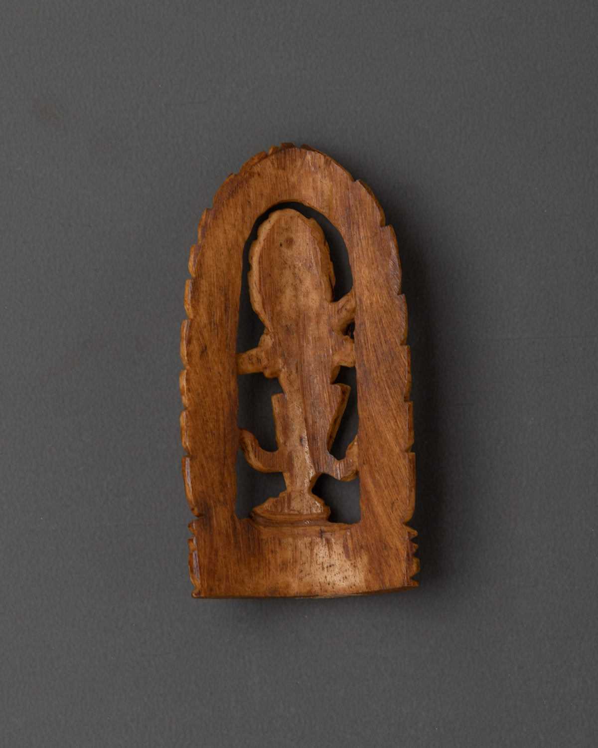 Vajrapani Tibetan Carved Plaque | Buddhist Protector Deity Artwork