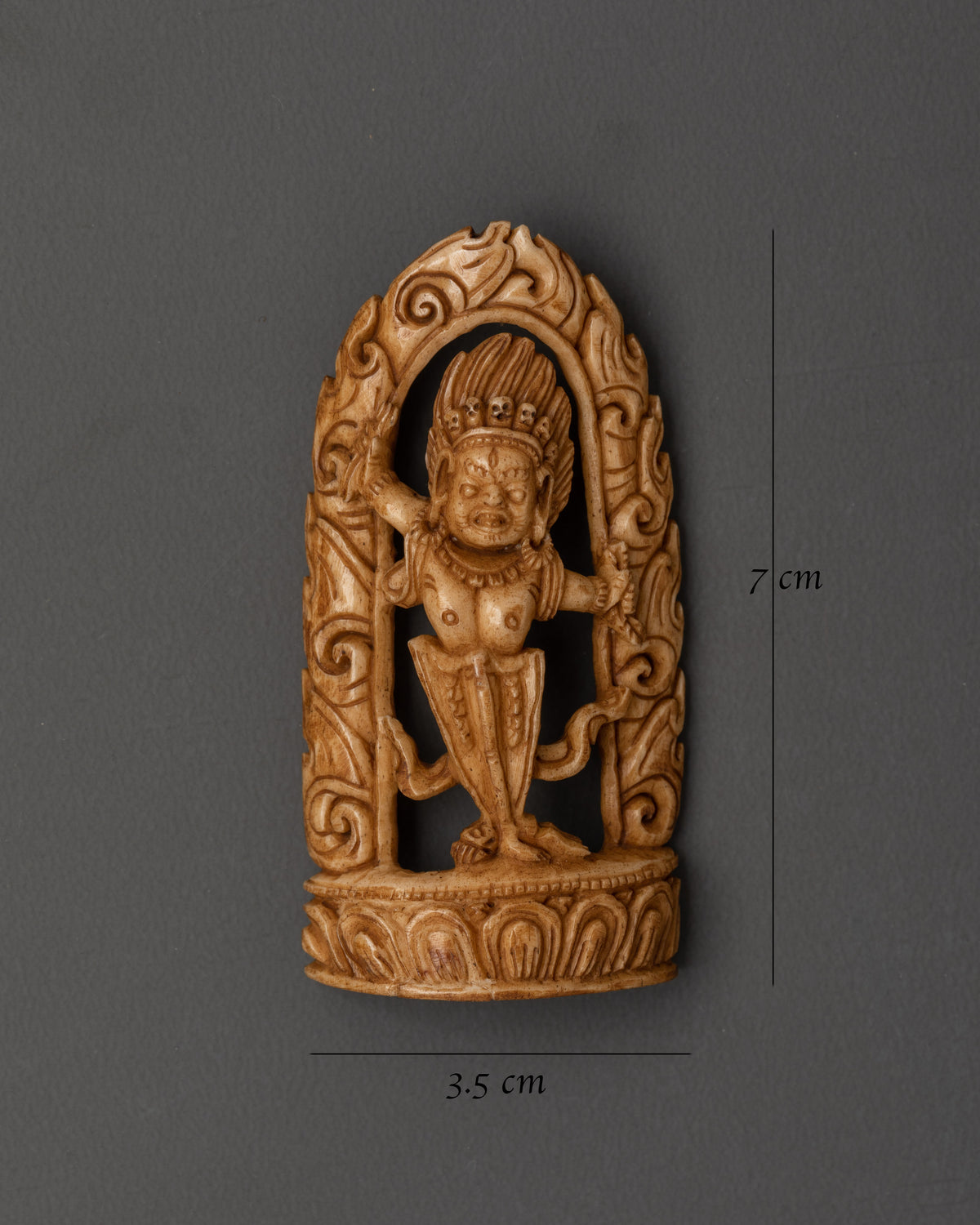 Vajrapani Tibetan Carved Plaque | Buddhist Protector Deity Artwork
