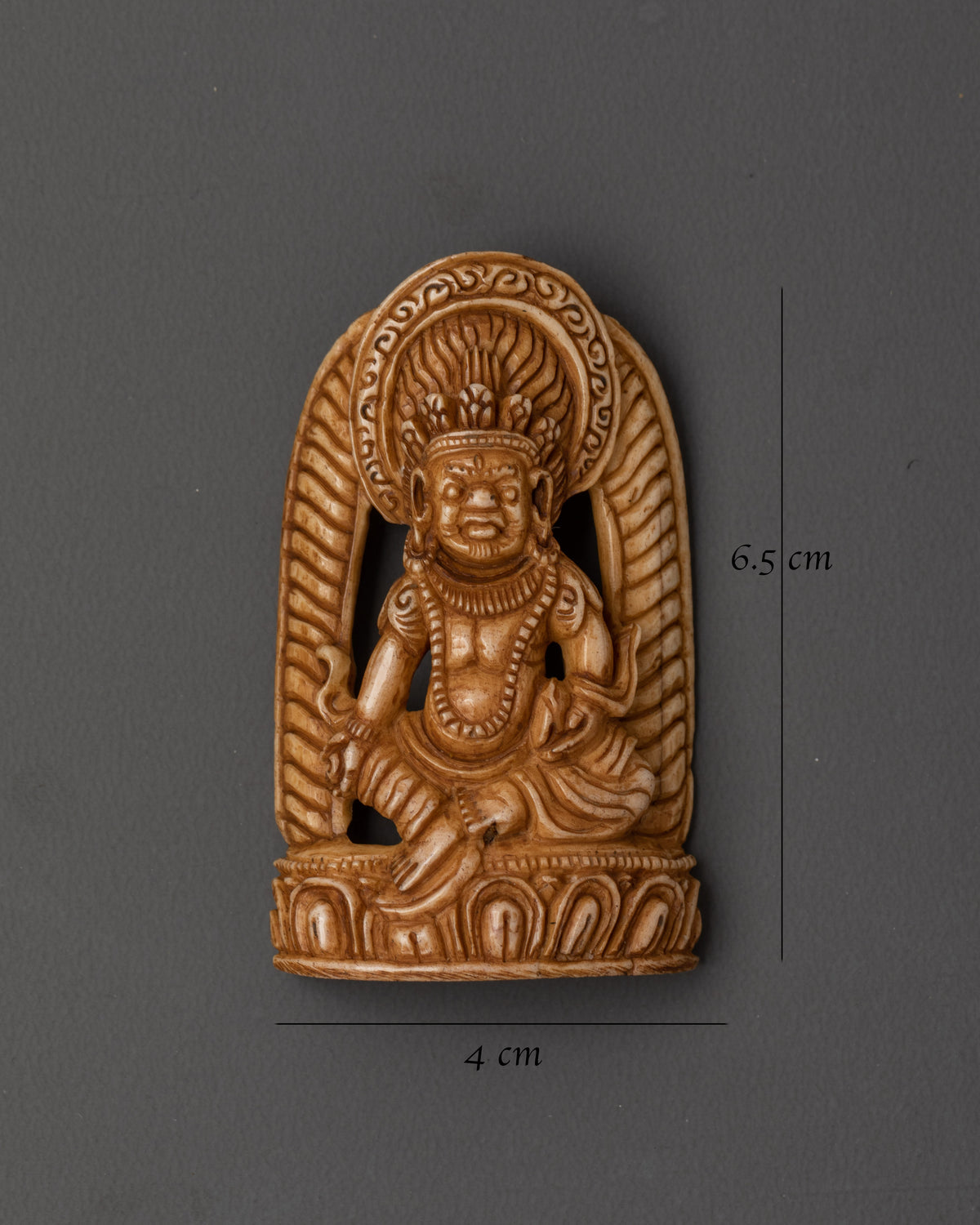 Hand Carved Mahakala Bone Sculpture | Tibetan Ritual Art