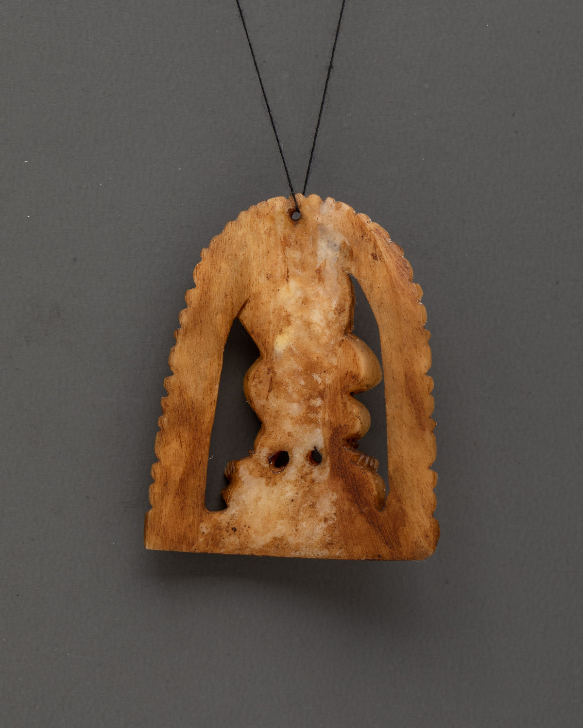 Tibetan Mahakala Bone pendant | Buddhist Protector Deity