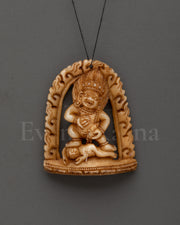 Tibetan Mahakala Bone pendant  
