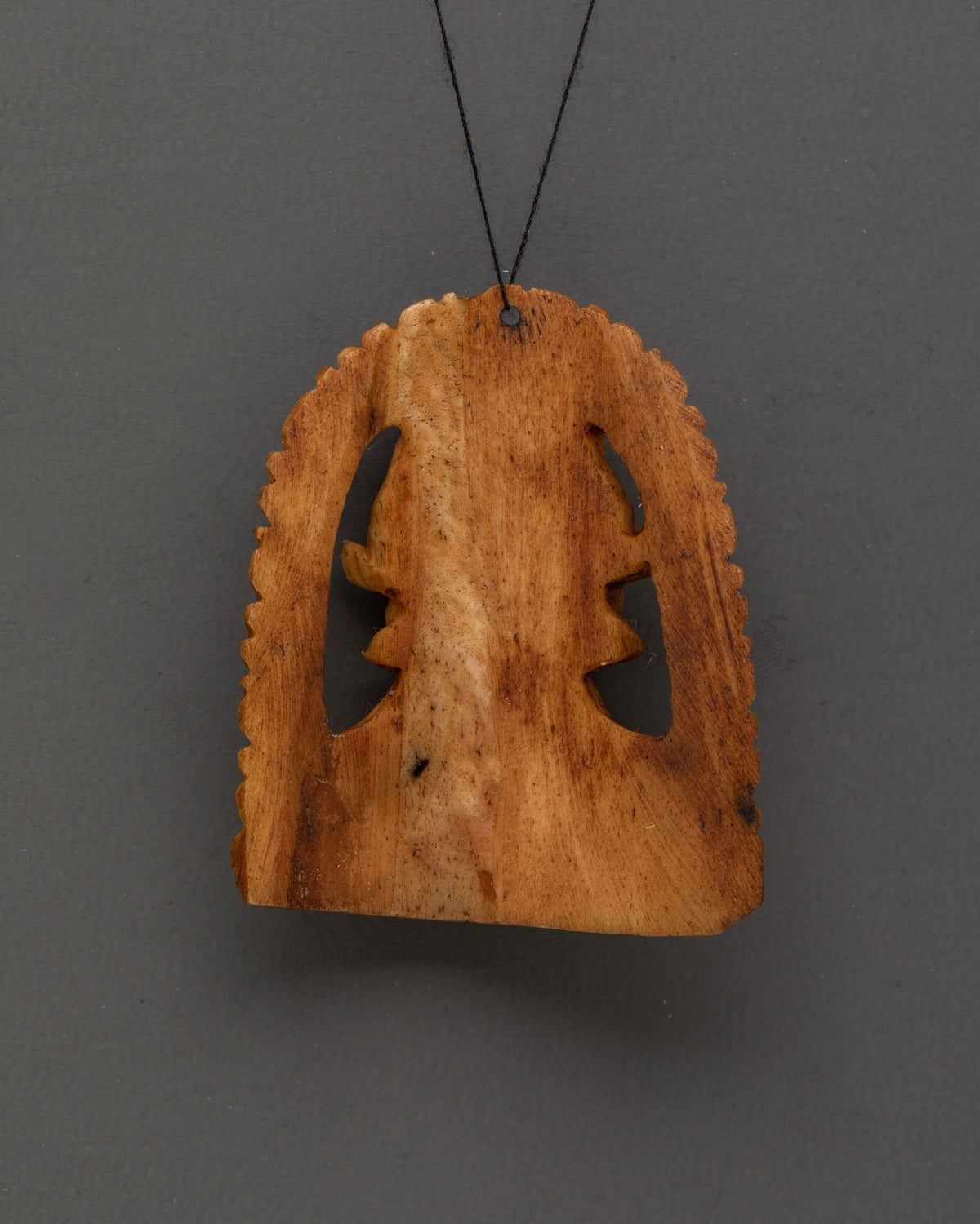 Hand Carved Mahakala Bone Pendant | Sacred Buddhist Art