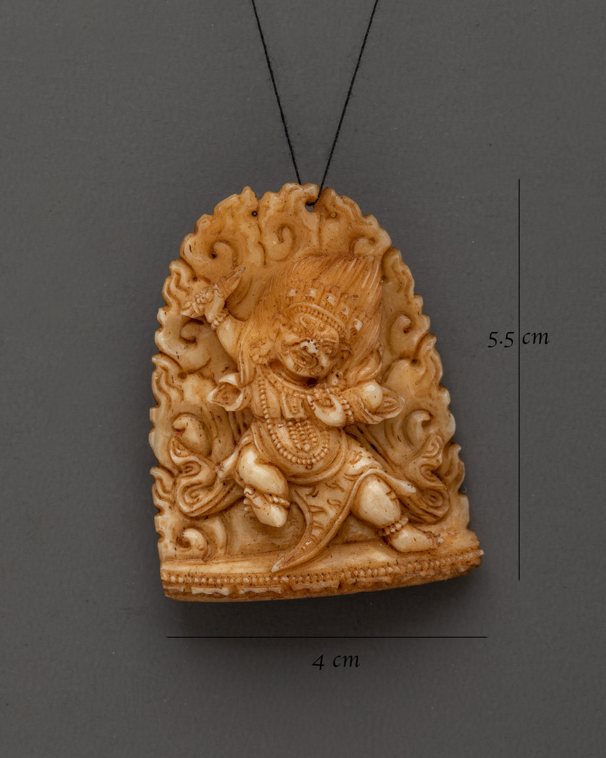 Sacred mahakala Bone locket | Traditional Bone Carving