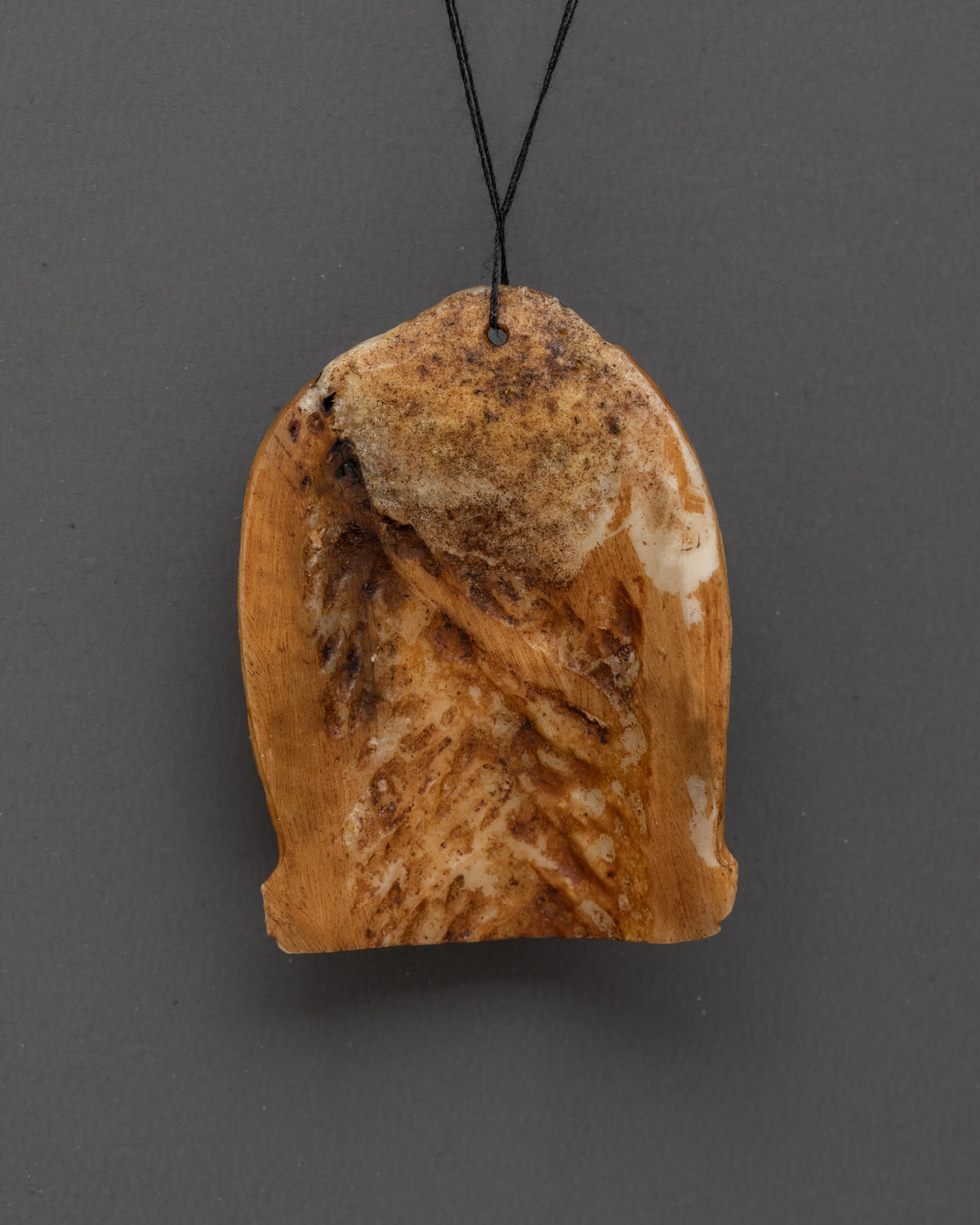 Dzambhala Wealth Deity Bone Locket | Tibetan Buddhist Art