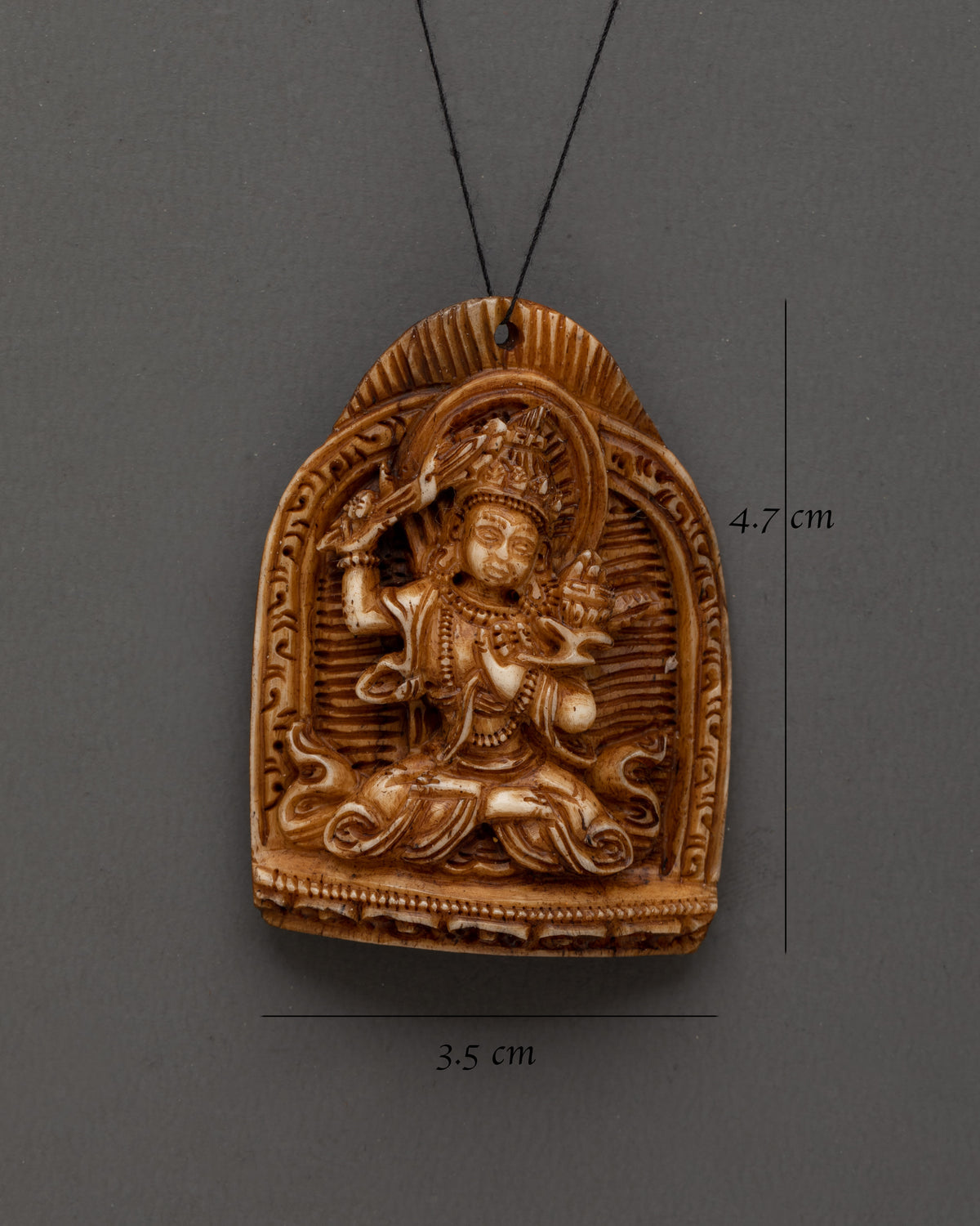 Manjushri Carved Locket | Tibetan Buddhist Wisdom Artwork