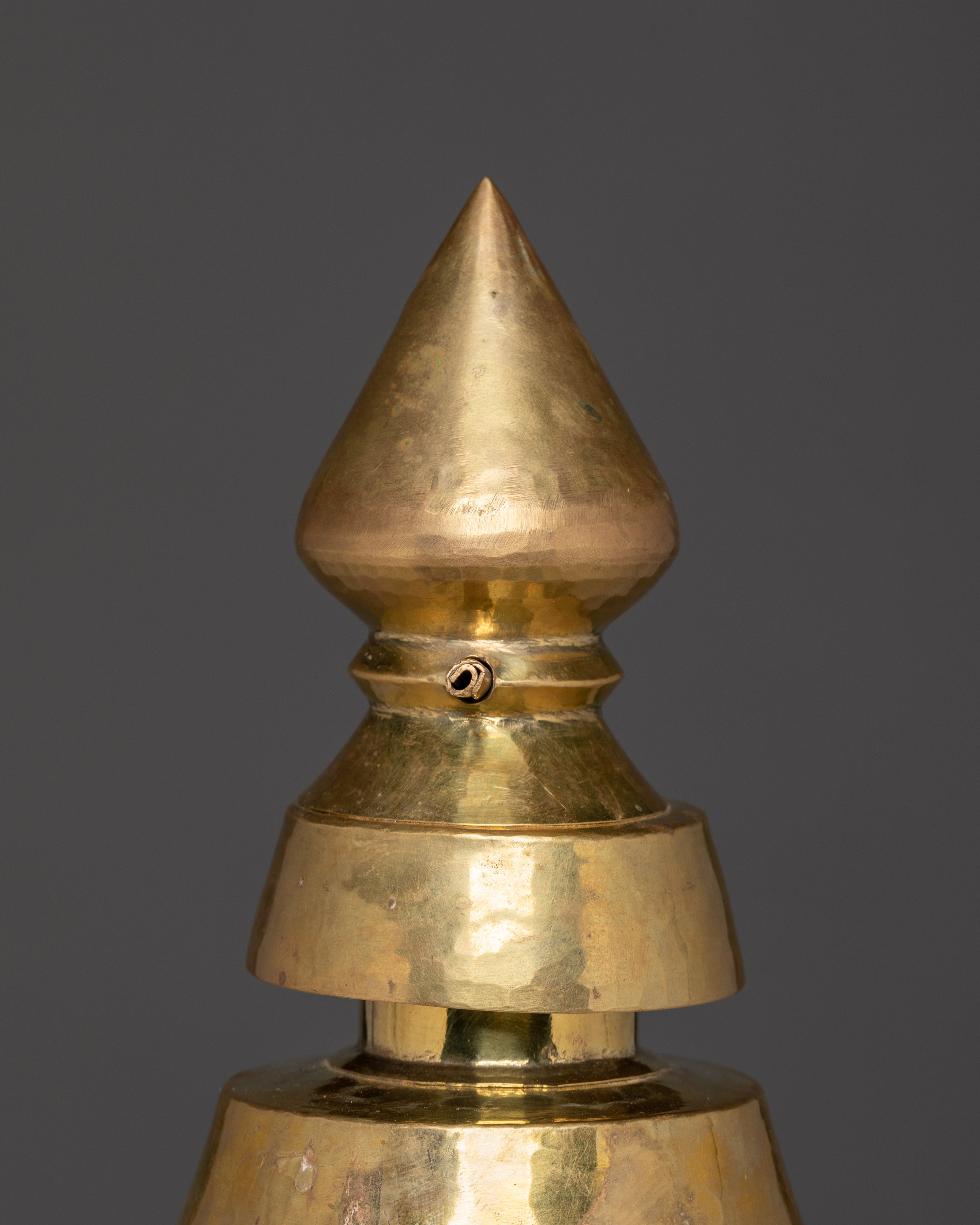 Tibetan Shrine Top Piece Gajur | Handcrafted Brass Gajur