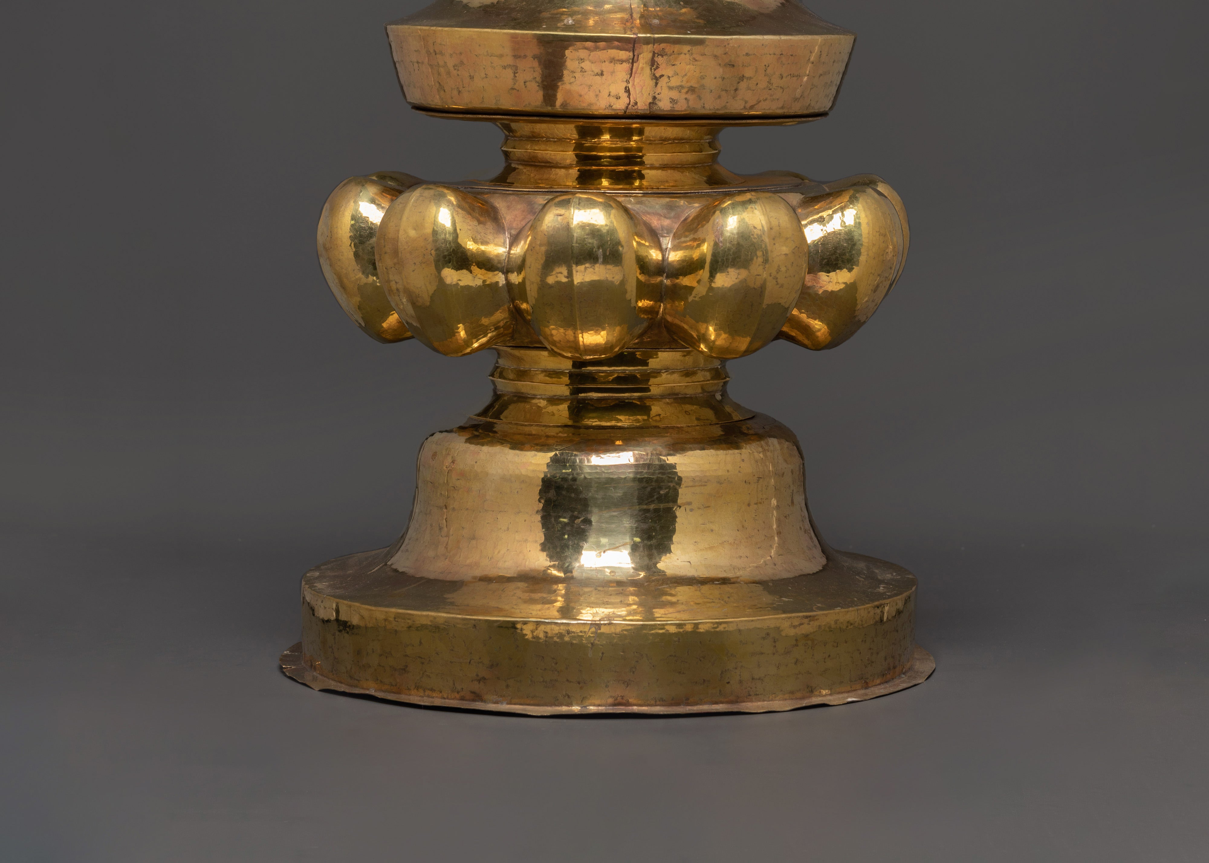 Tibetan Shrine Top Piece Gajur | Handcrafted Brass Gajur