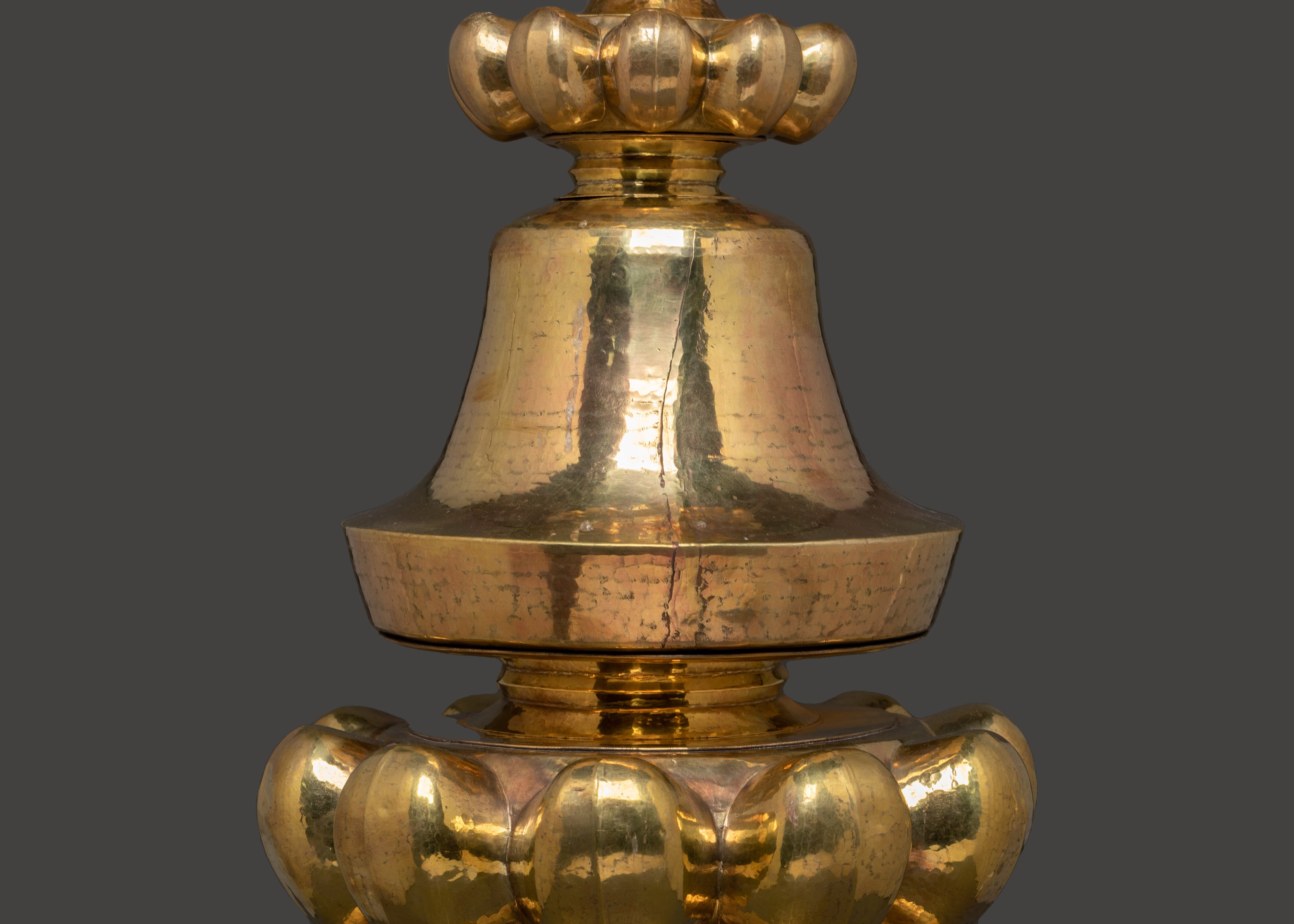 Tibetan Shrine Top Piece Gajur | Handcrafted Brass Gajur