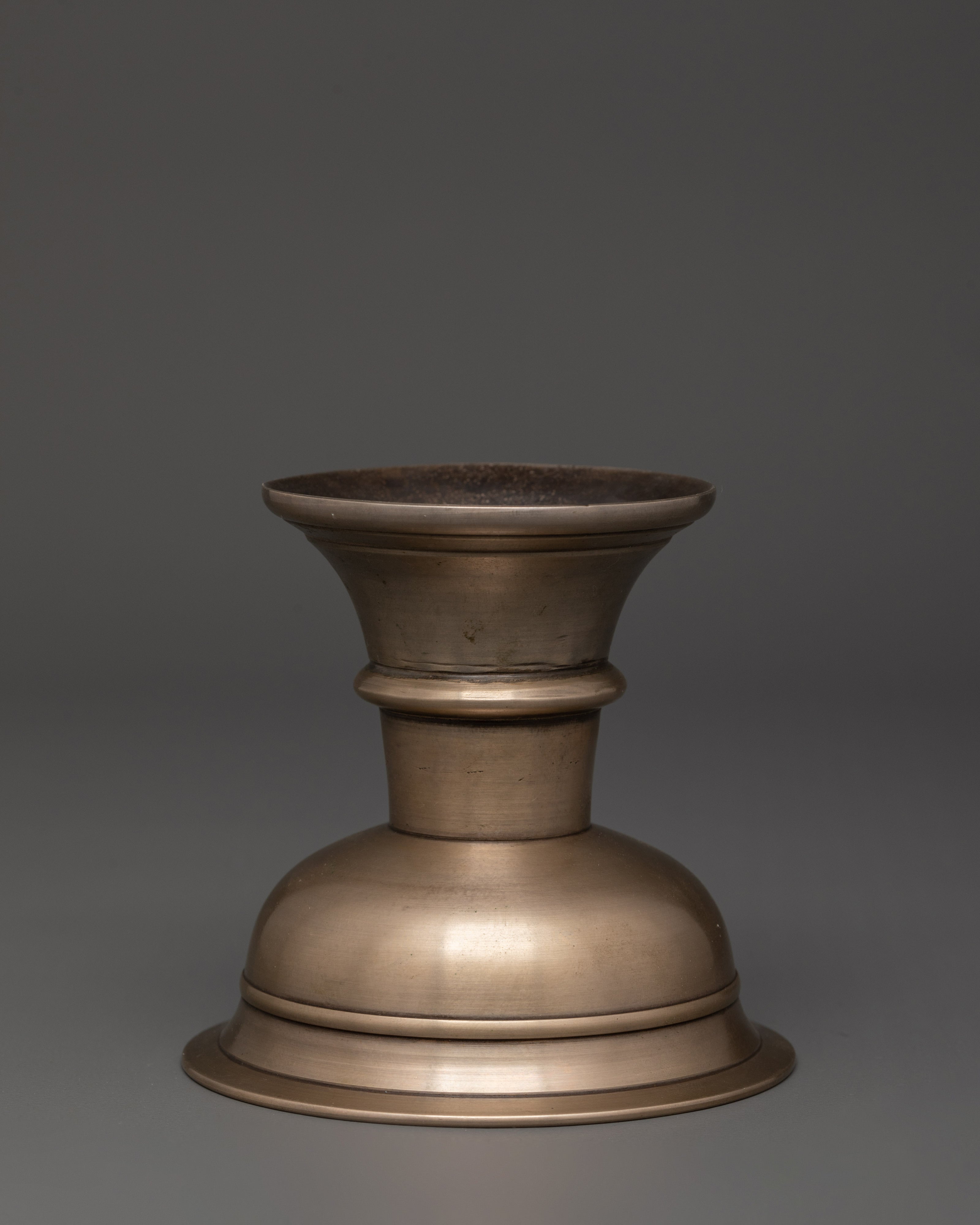 Tibetan Bronze Butter Lamp | Traditional Ritual Light Offering for Altars