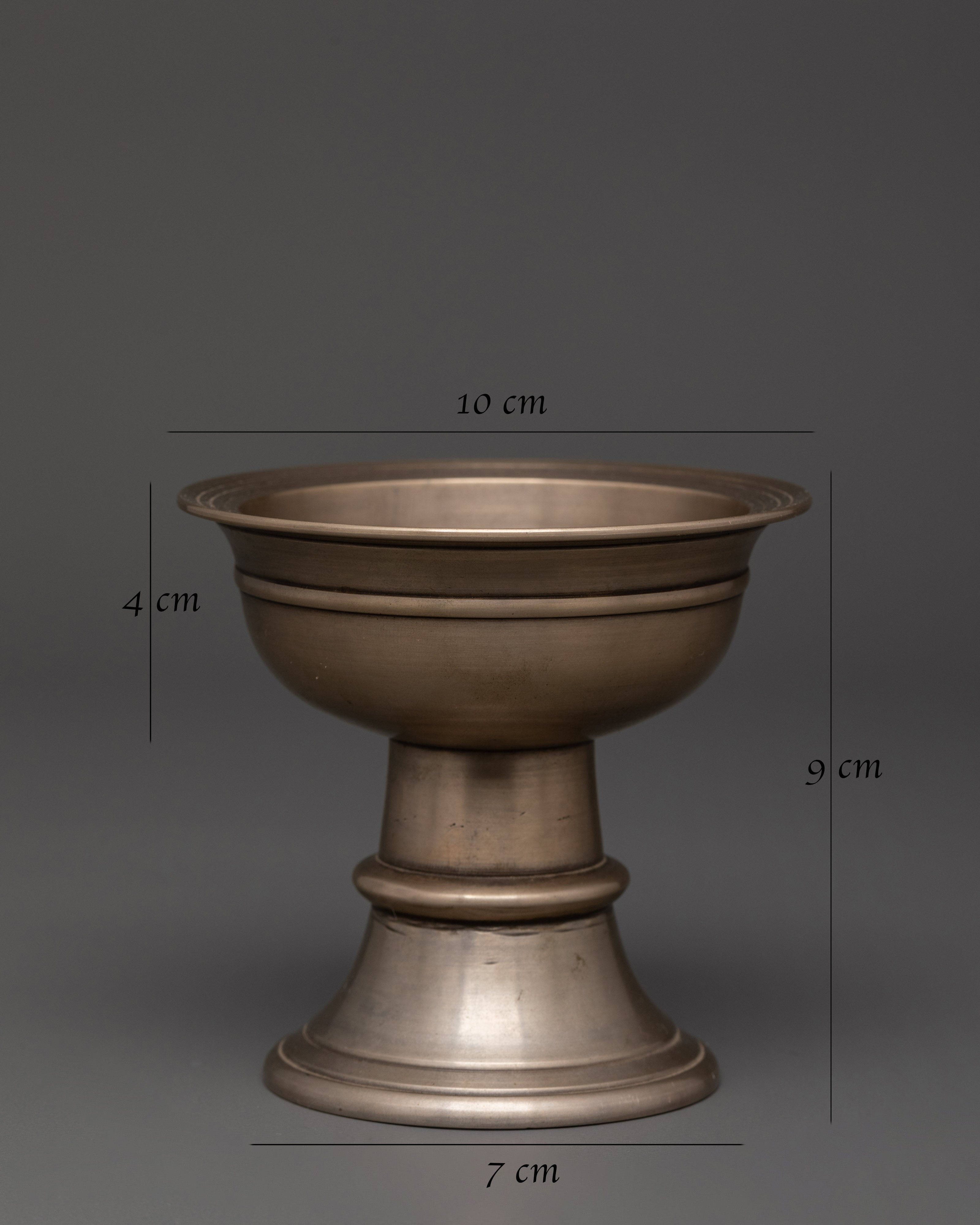 Tibetan Bronze Butter Lamp | Traditional Ritual Light Offering for Altars