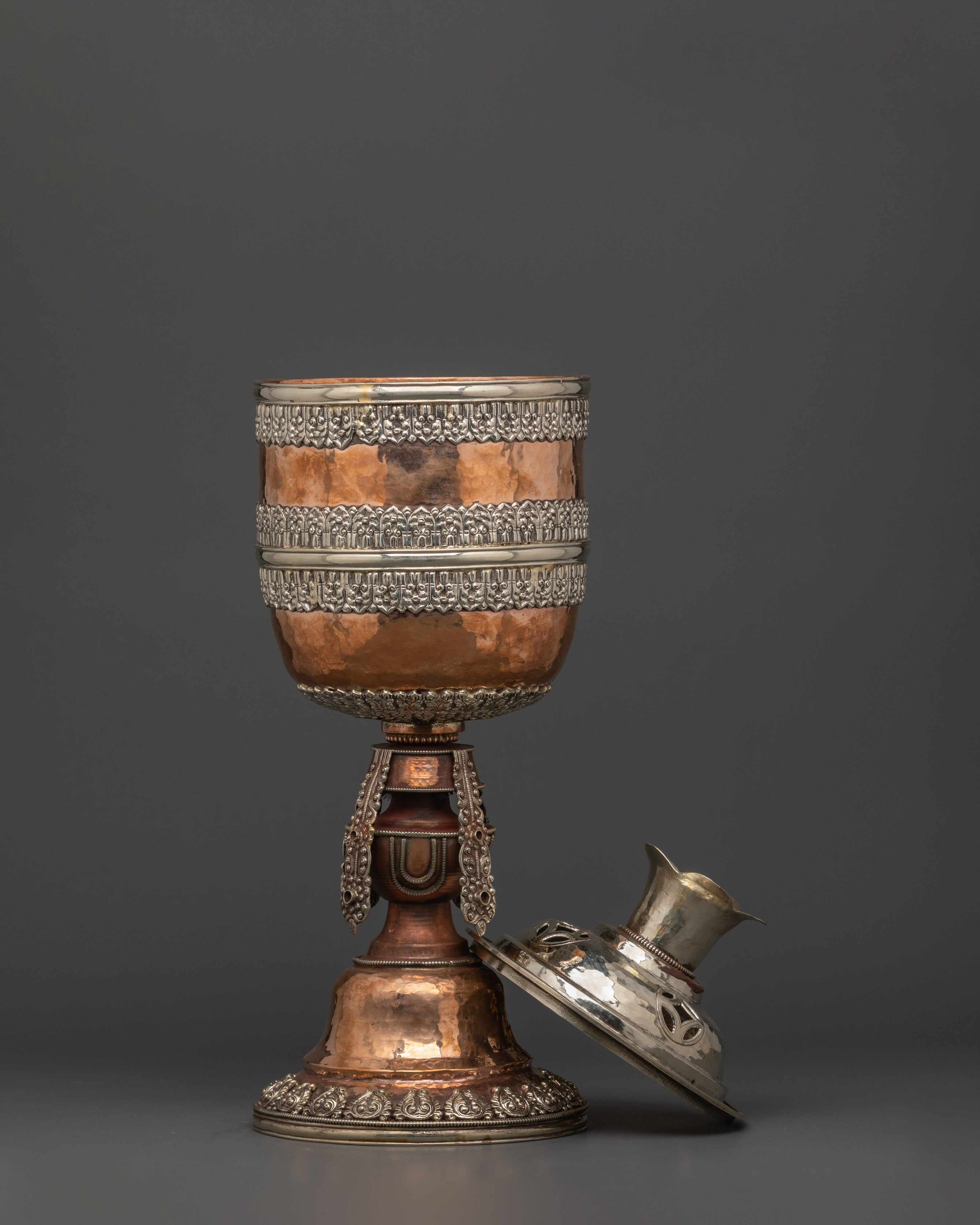 Traditional Tibetan Incense Burner | Handcrafted Copper Tool for Ritual and Altar Use