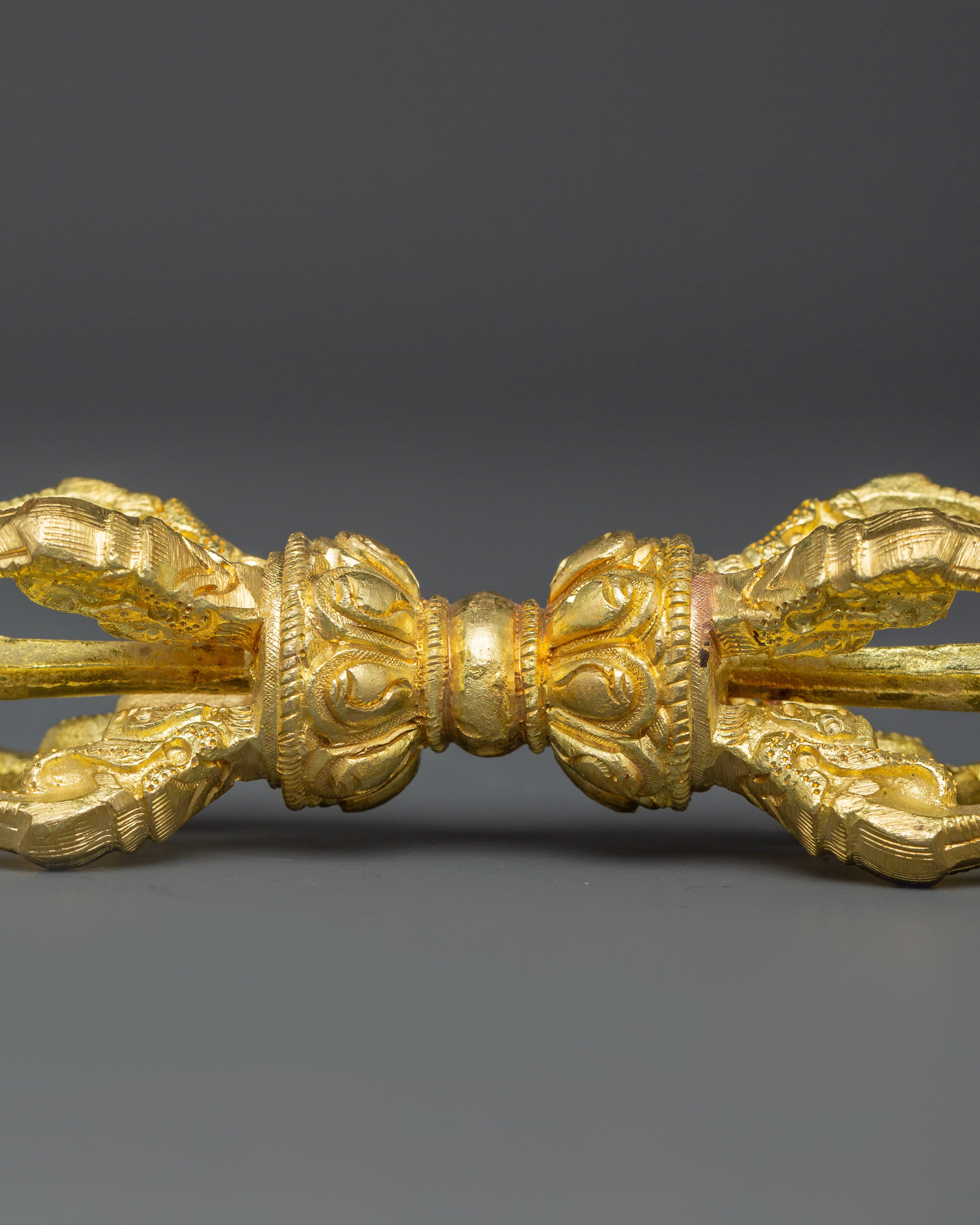 Sacred Tibetan Bronze and Brass Bell & Vajra Set | Ritual Tools