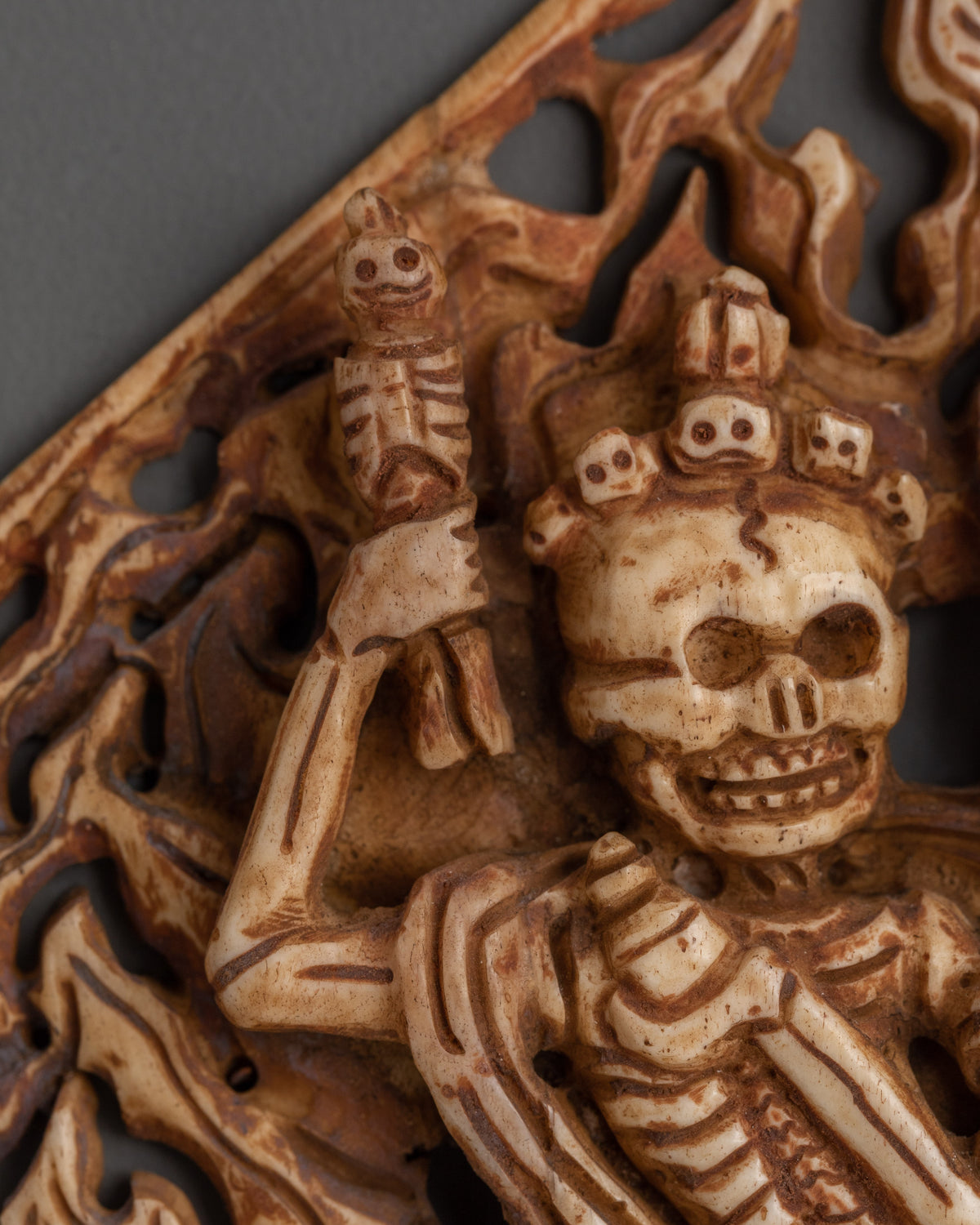 Skull Deity Sculpture | Chitipati Guardian of Impermanence