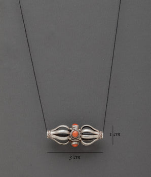 Tibetan Sterling Silver Vajra Amulet Locket | Handcrafted Pendant