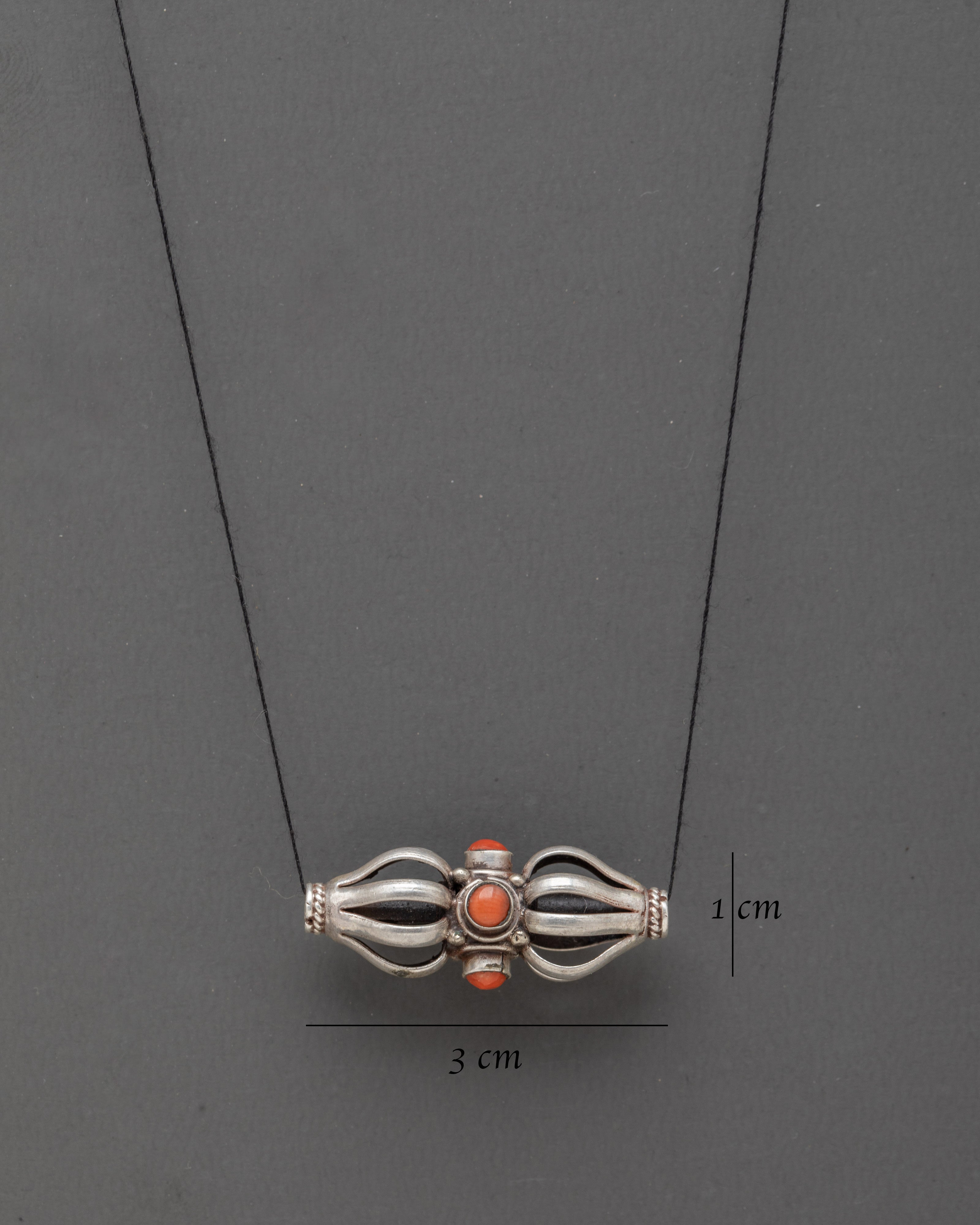 Tibetan Sterling Silver Vajra Amulet Locket | Handcrafted Pendant