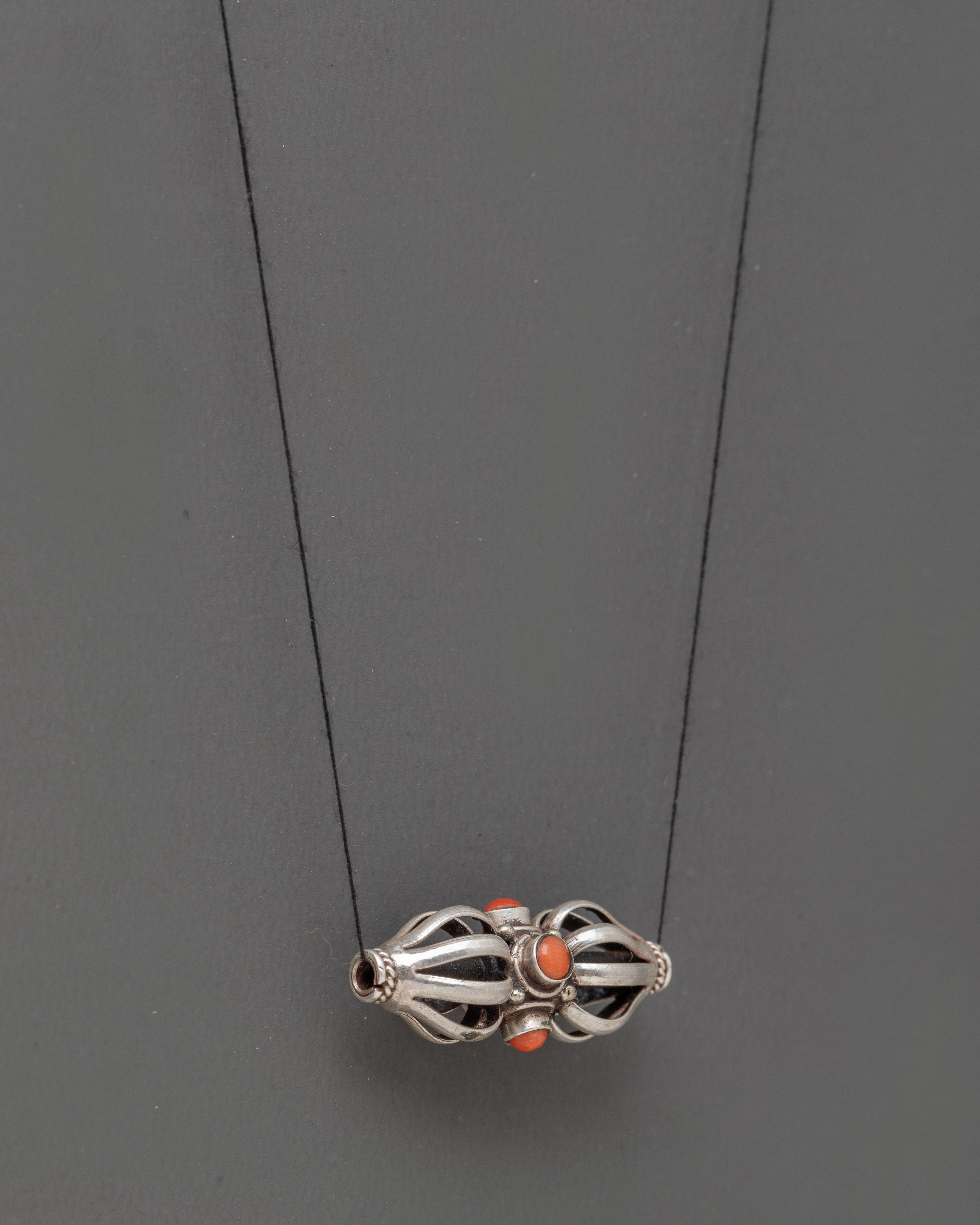 Tibetan Sterling Silver Vajra Amulet Locket | Handcrafted Pendant