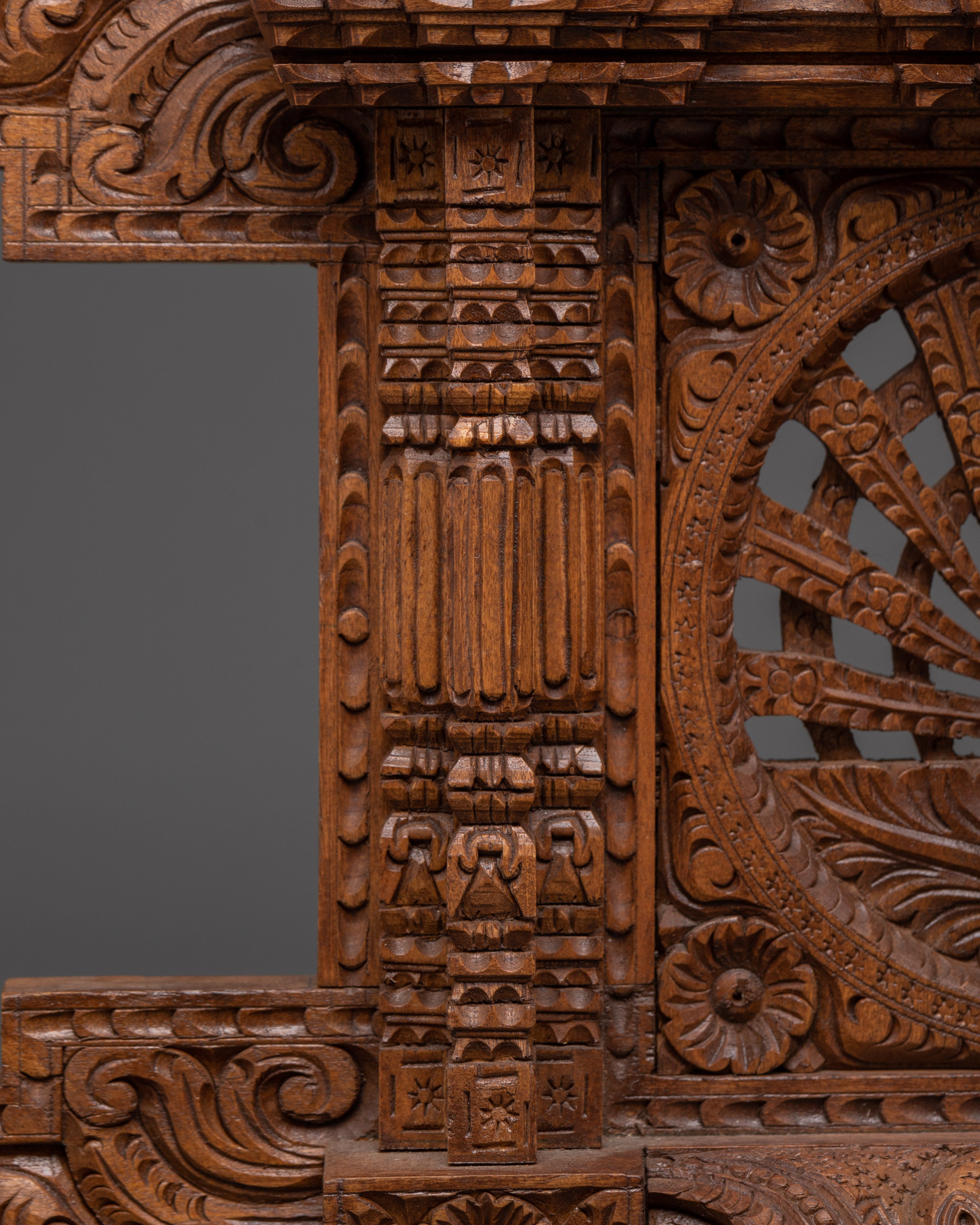 Hand-Carved Peacock Wall Hanging | Traditional Ethnic Wood Decor