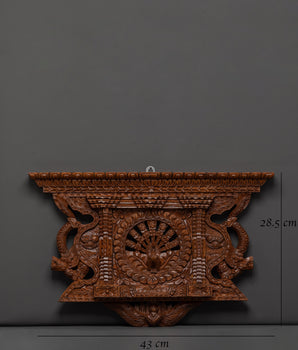 Traditional Wooden Wall Hanging | Peacock Motif Decor