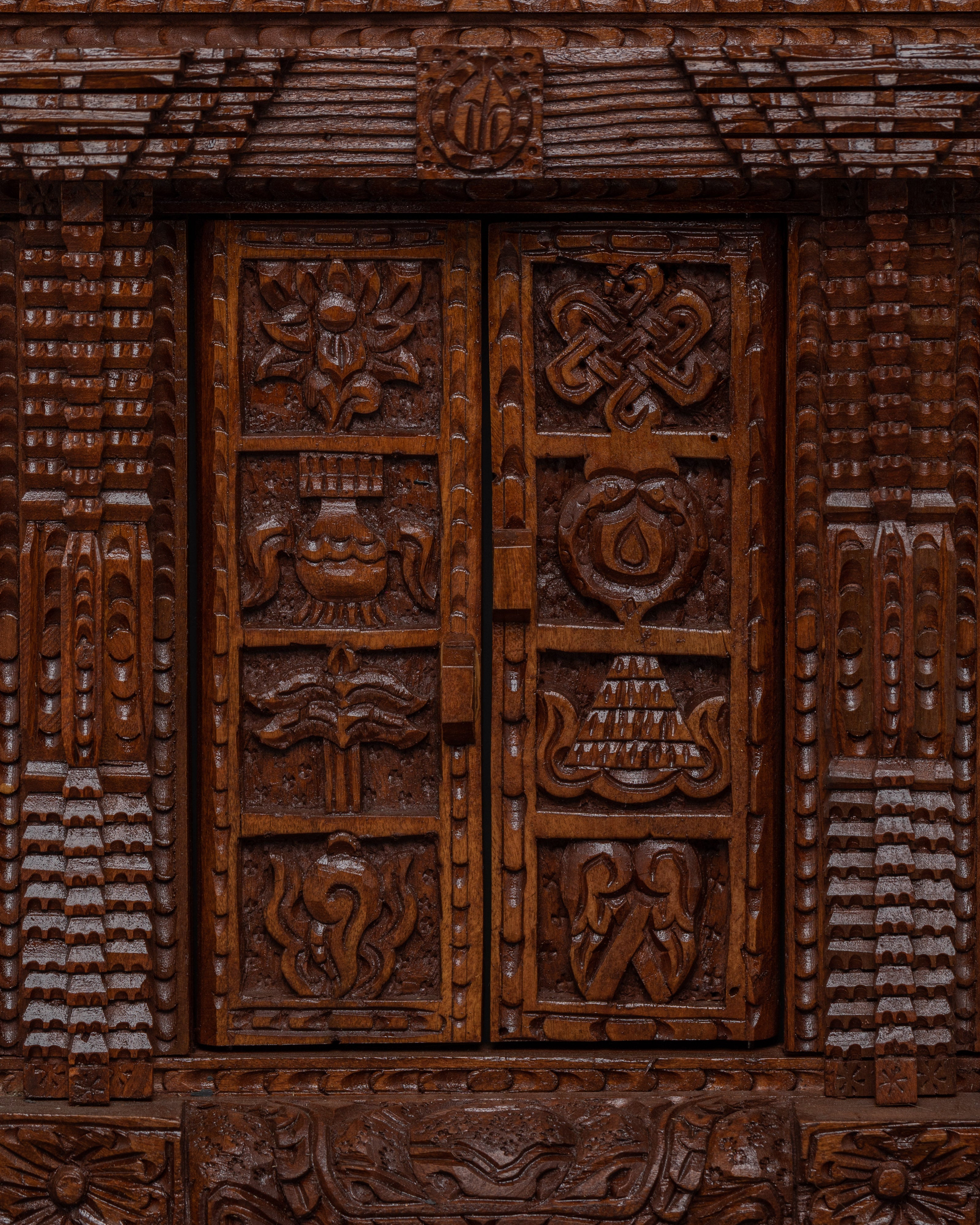 Wooden Door Wall Hanging | Hand Carved Home Decor Art