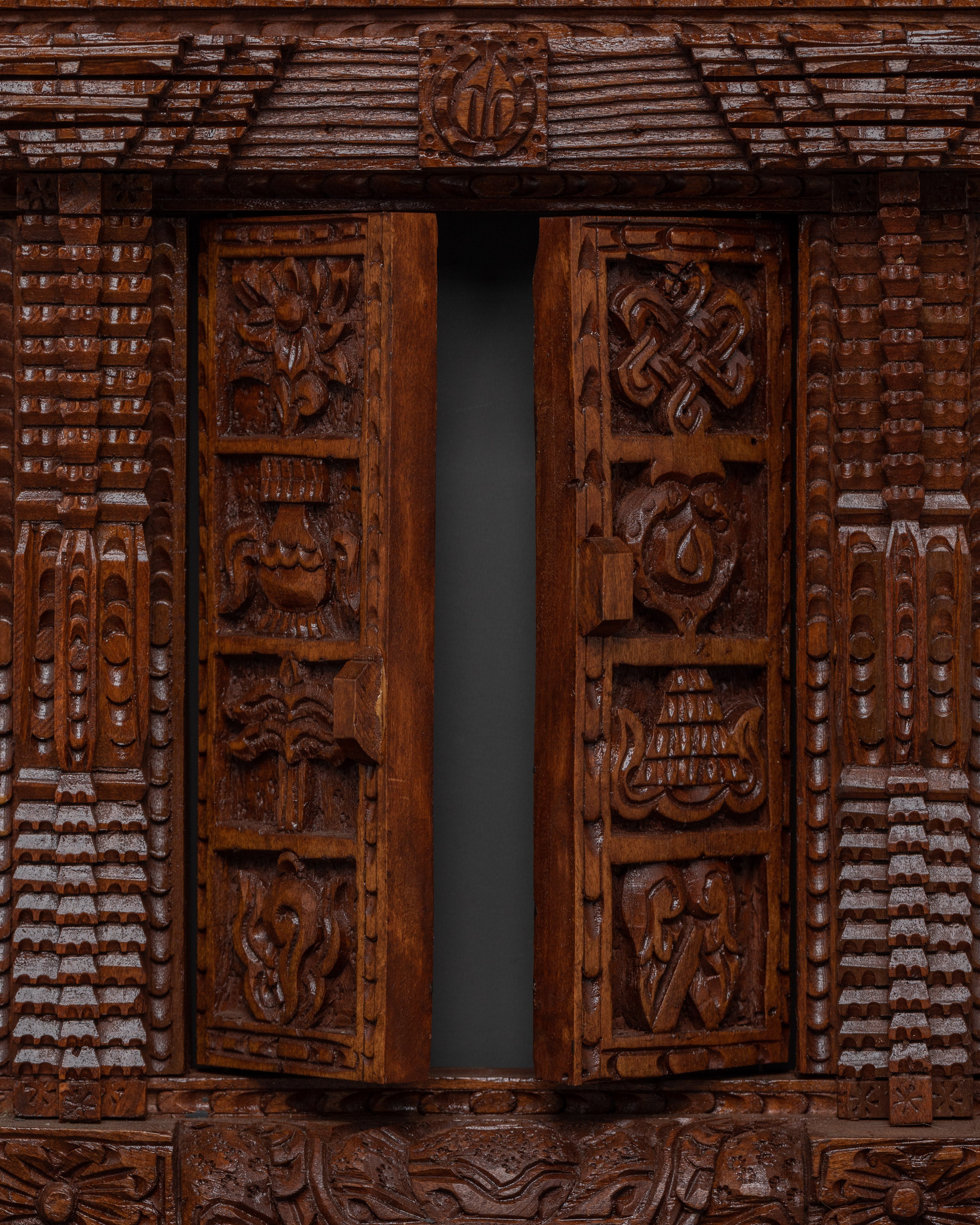 Wooden Door Wall Hanging | Hand Carved Home Decor Art