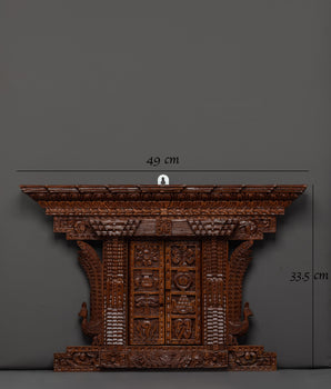Wooden Door Wall Hanging | Hand Carved Home Decor Art