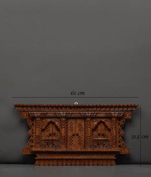 Carved Wood Wall Hanging – Handcrafted Wooden Decor