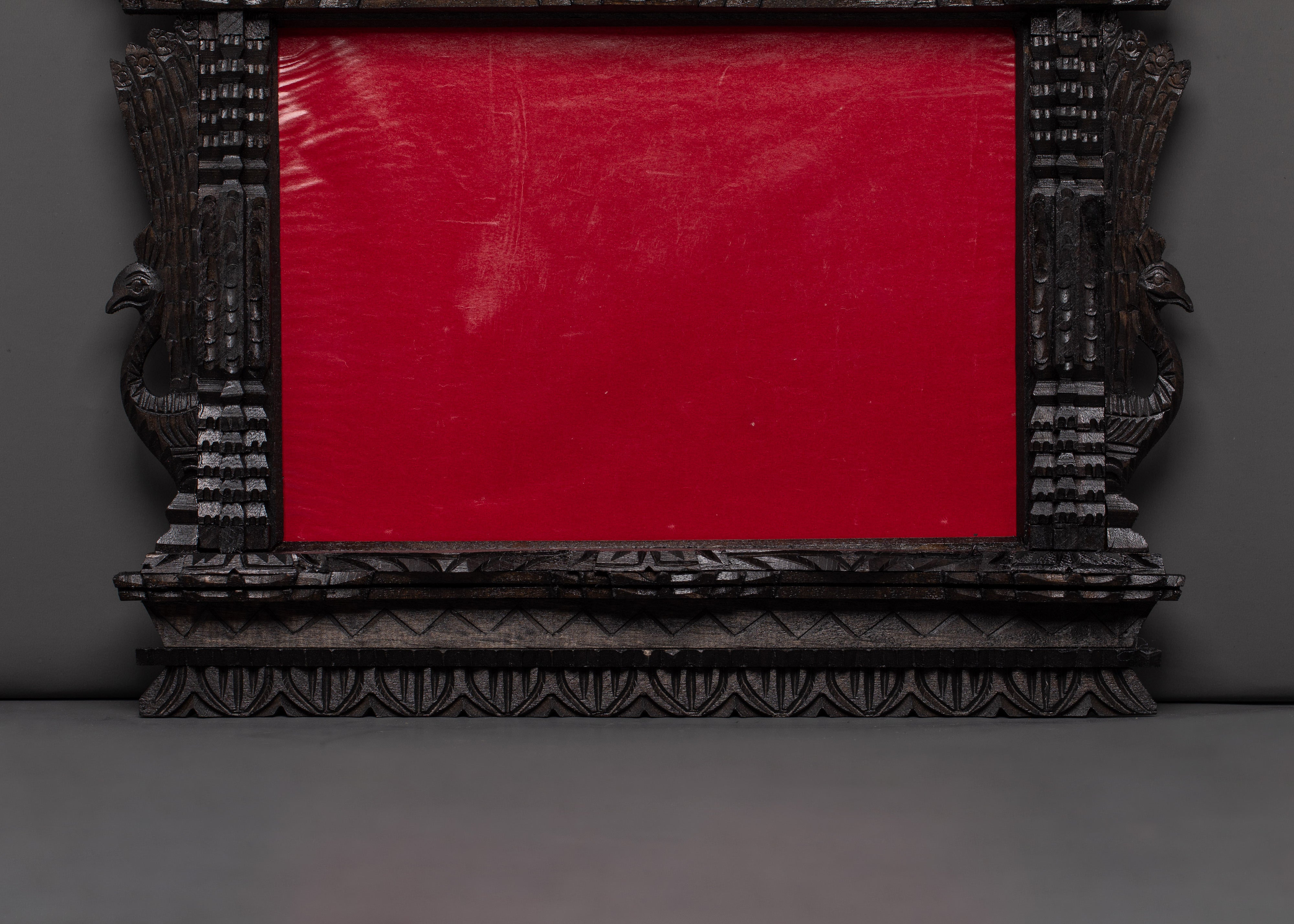 Hand-Carved Traditional Wood Frame Wall Hanging | Decorative Photo Frame