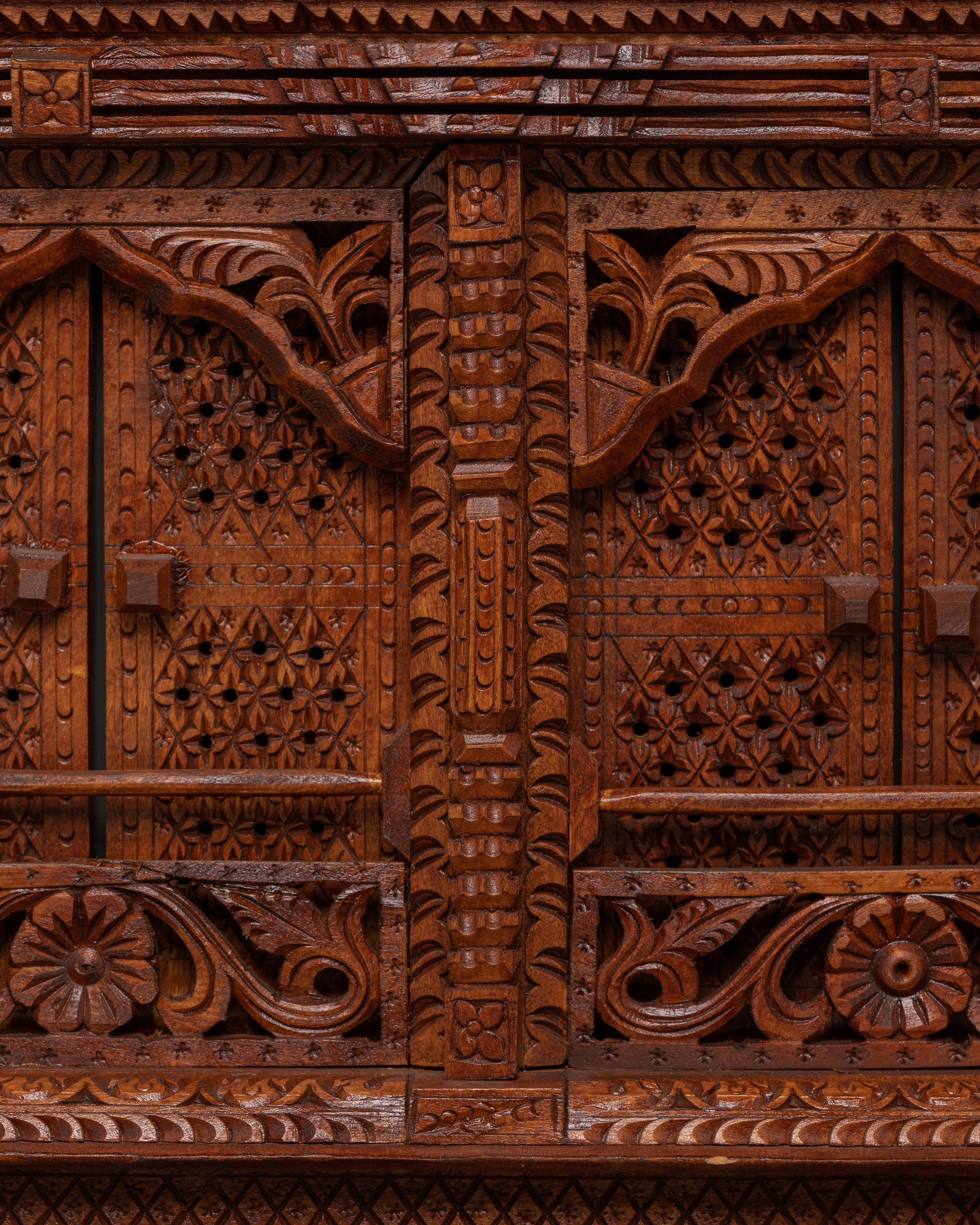 Hand-Carved Decorative Wooden Panel Wall Hanging for Boho Home Decor