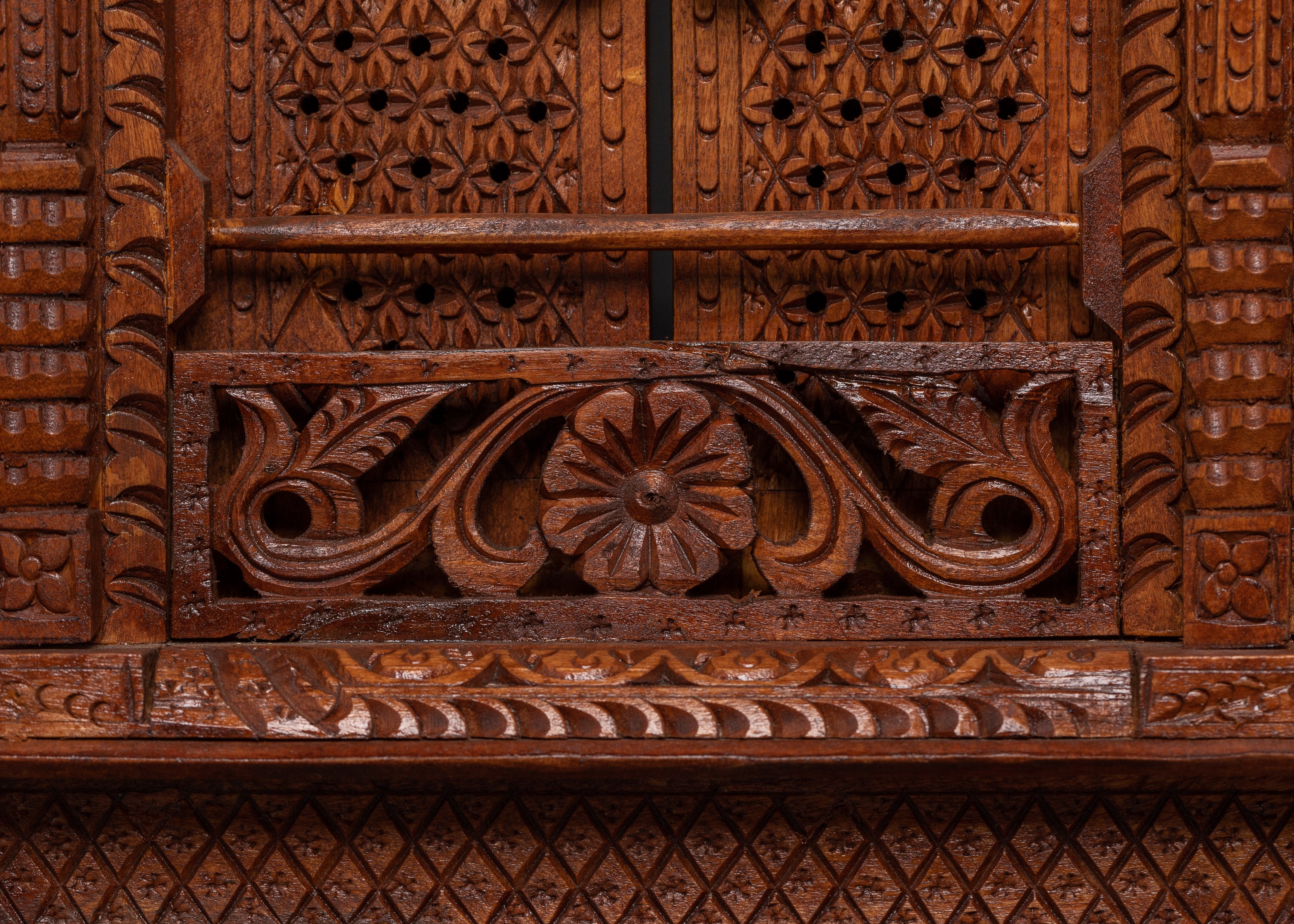 Hand-Carved Decorative Wooden Panel Wall Hanging for Boho Home Decor