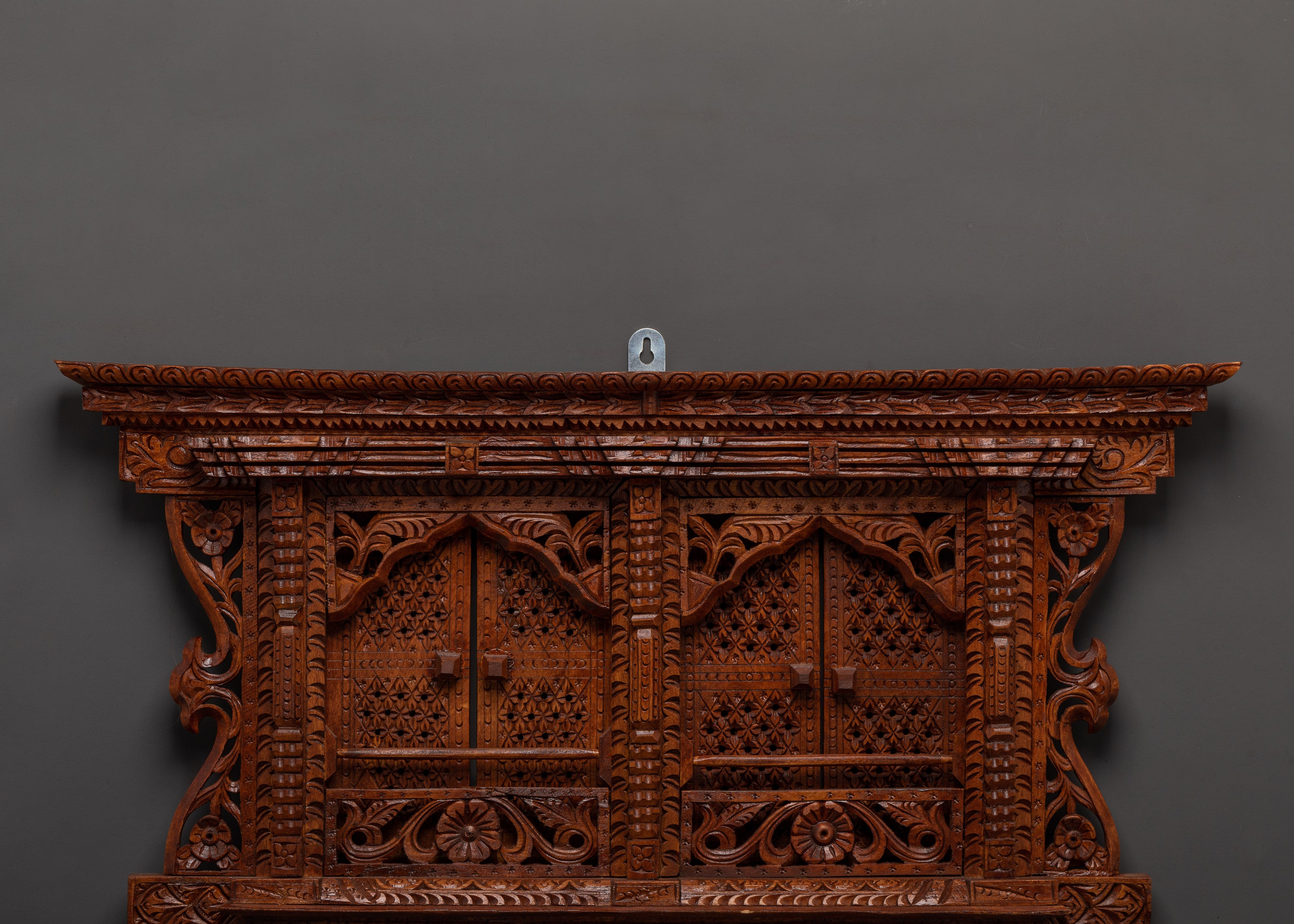 Hand-Carved Decorative Wooden Panel Wall Hanging for Boho Home Decor