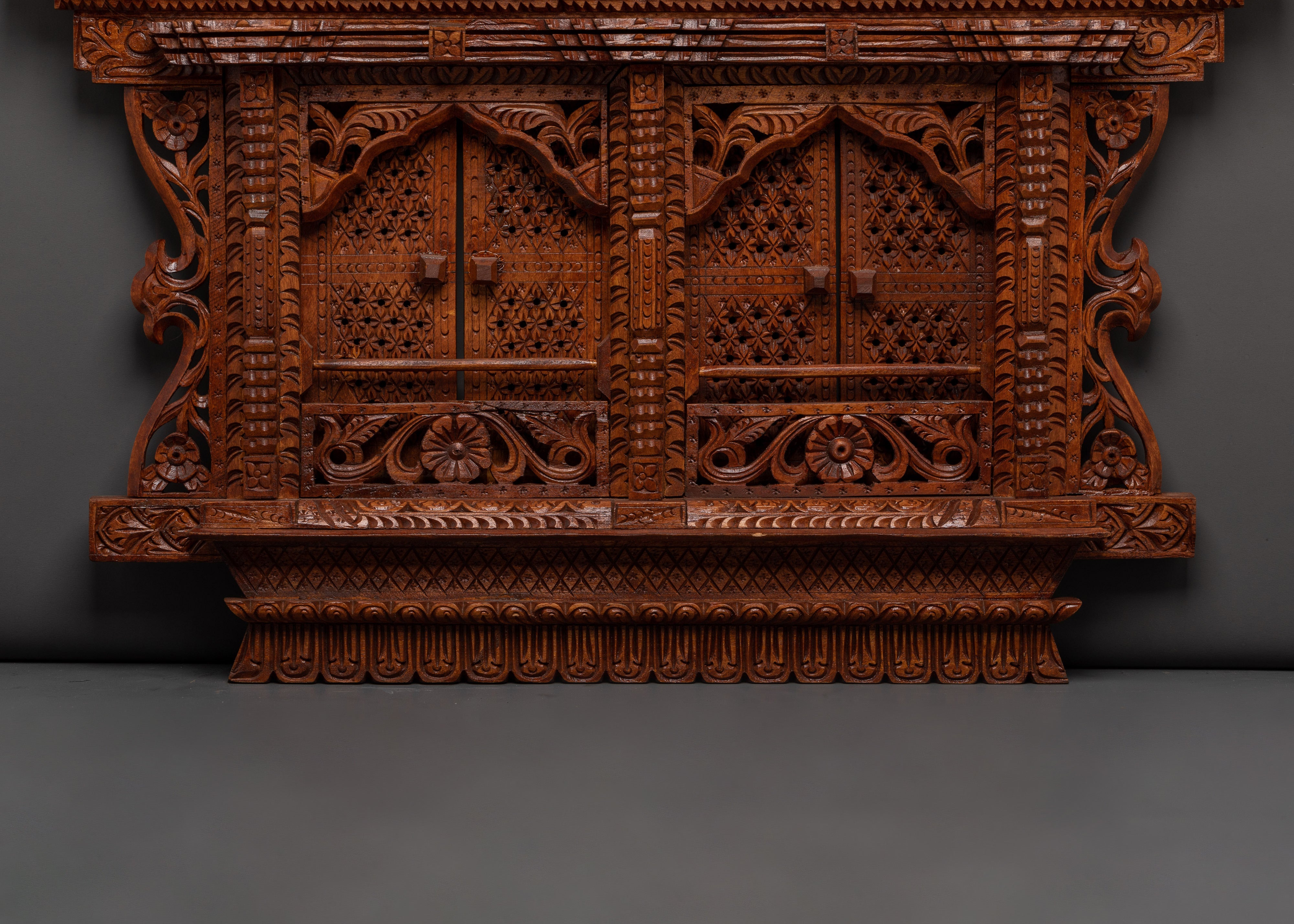 Hand-Carved Decorative Wooden Panel Wall Hanging for Boho Home Decor