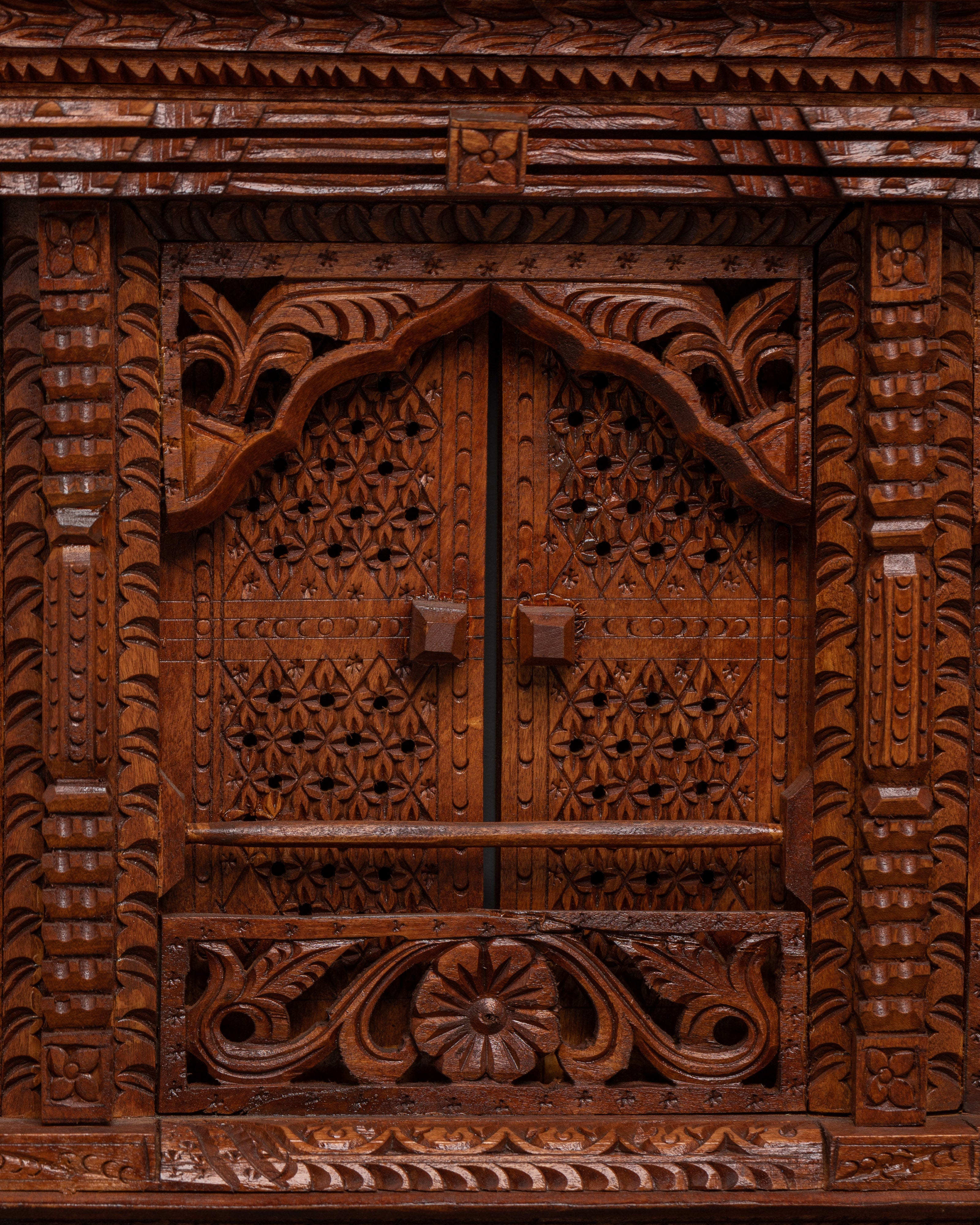 Hand-Carved Decorative Wooden Panel Wall Hanging for Boho Home Decor