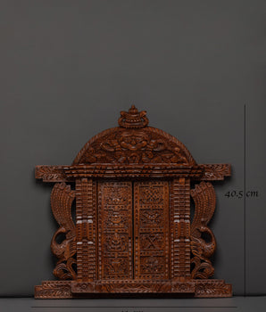 Hand-Carved Cultural Wood Wall Hanging for Ethnic and Home Decor