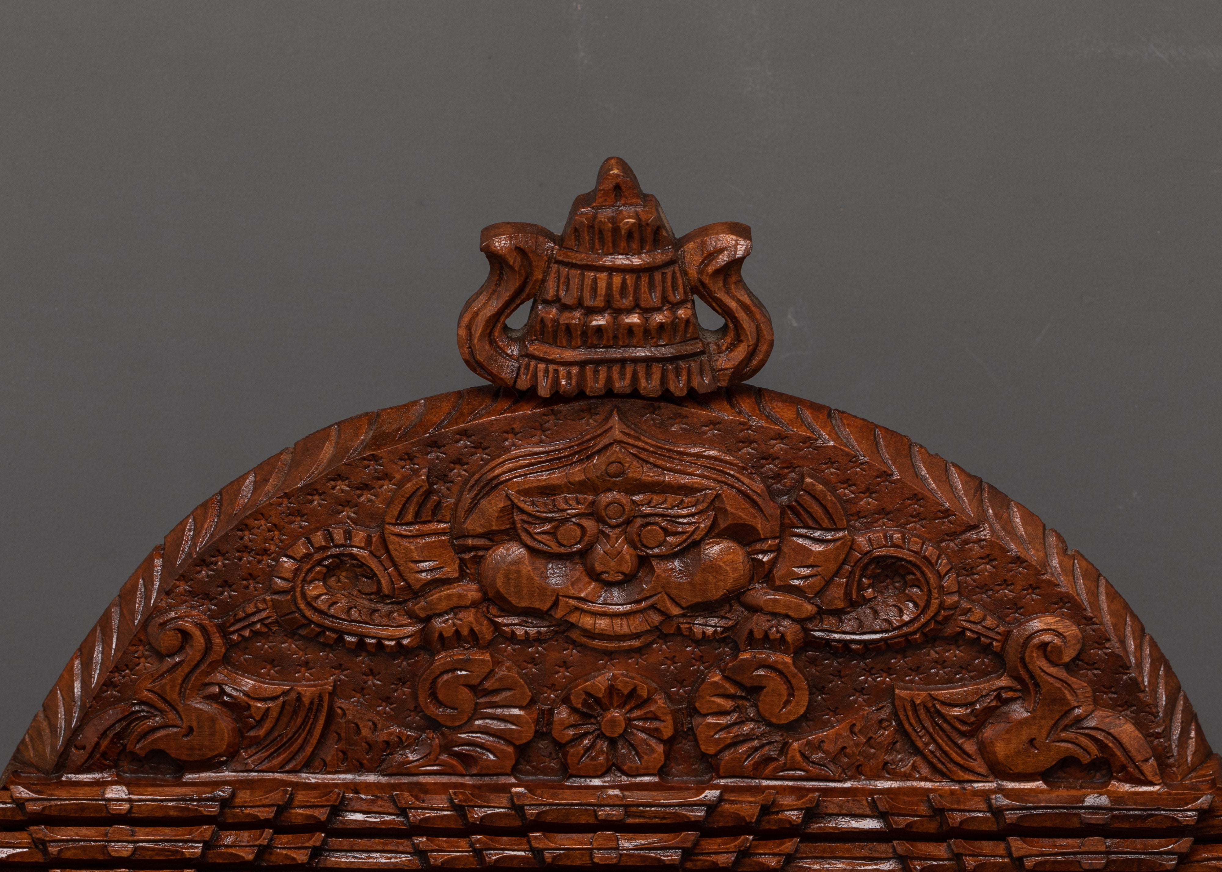 Hand-Carved Cultural Wood Wall Hanging for Ethnic and Home Decor