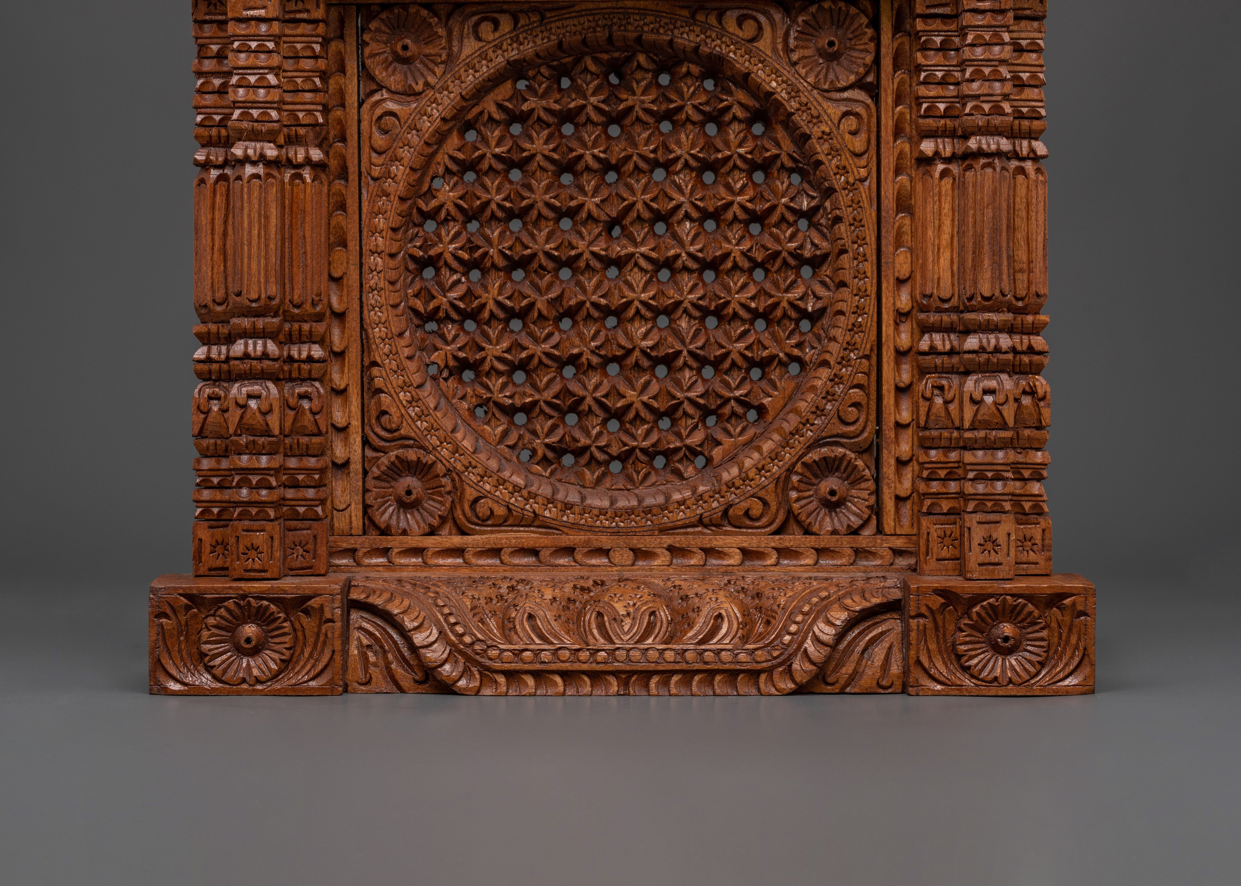 Vintage Style Wood Panel | Hand-Carved Wall Hanging