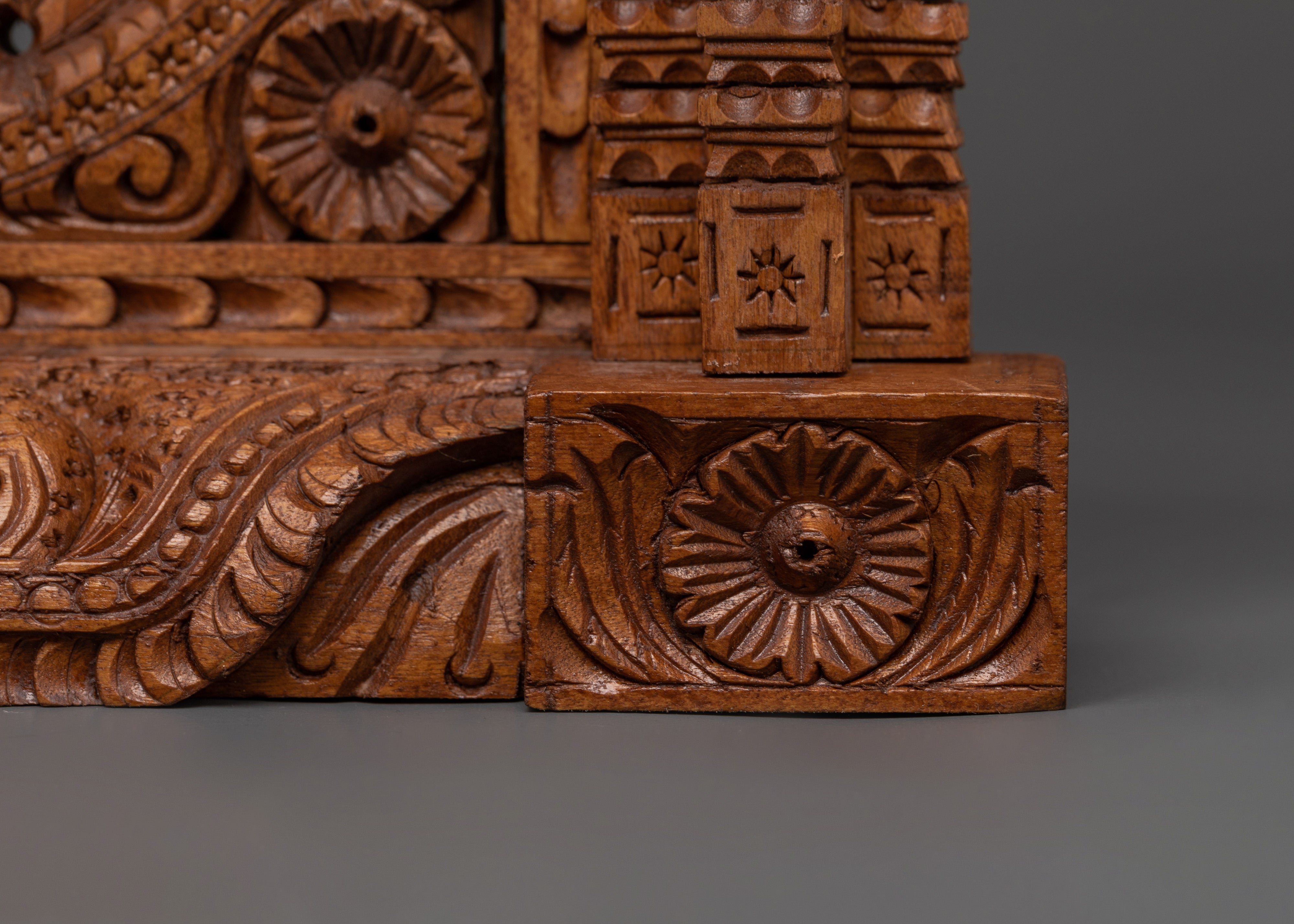 Vintage Style Wood Panel | Hand-Carved Wall Hanging
