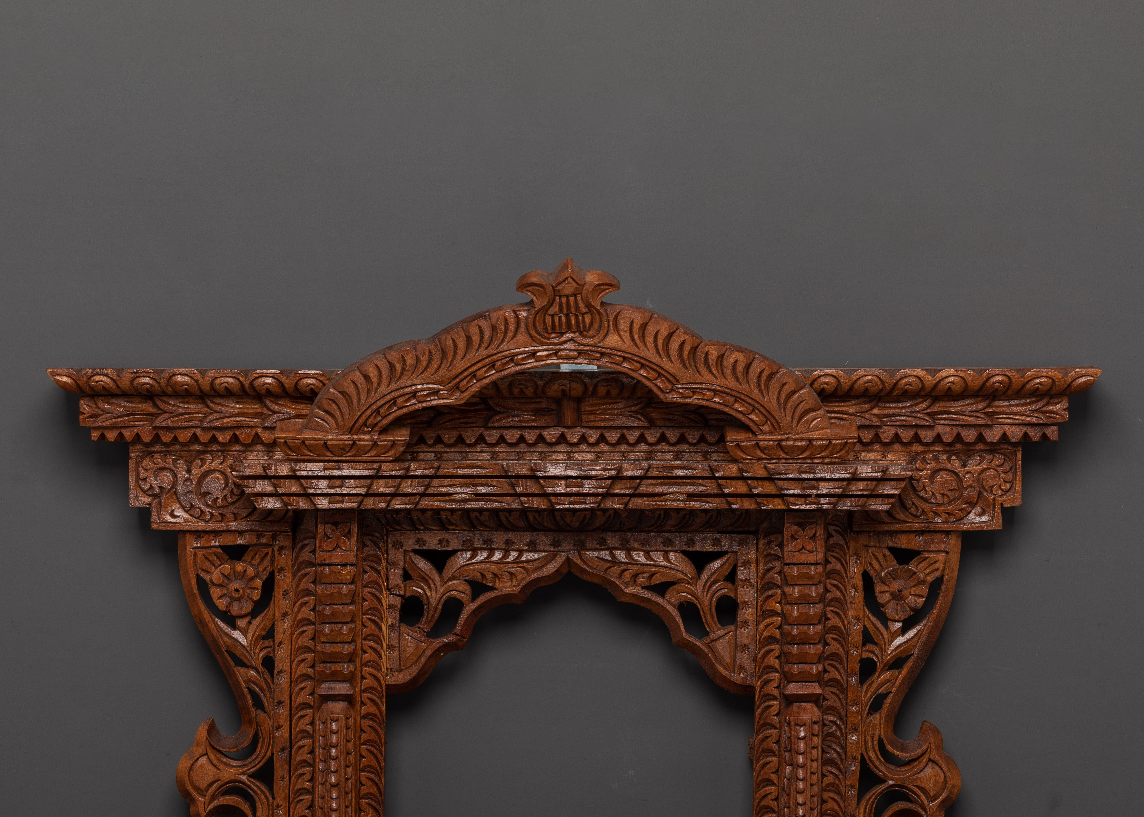 Hand-carved Window Wall hanging | Authentic Spiritual Wood Art