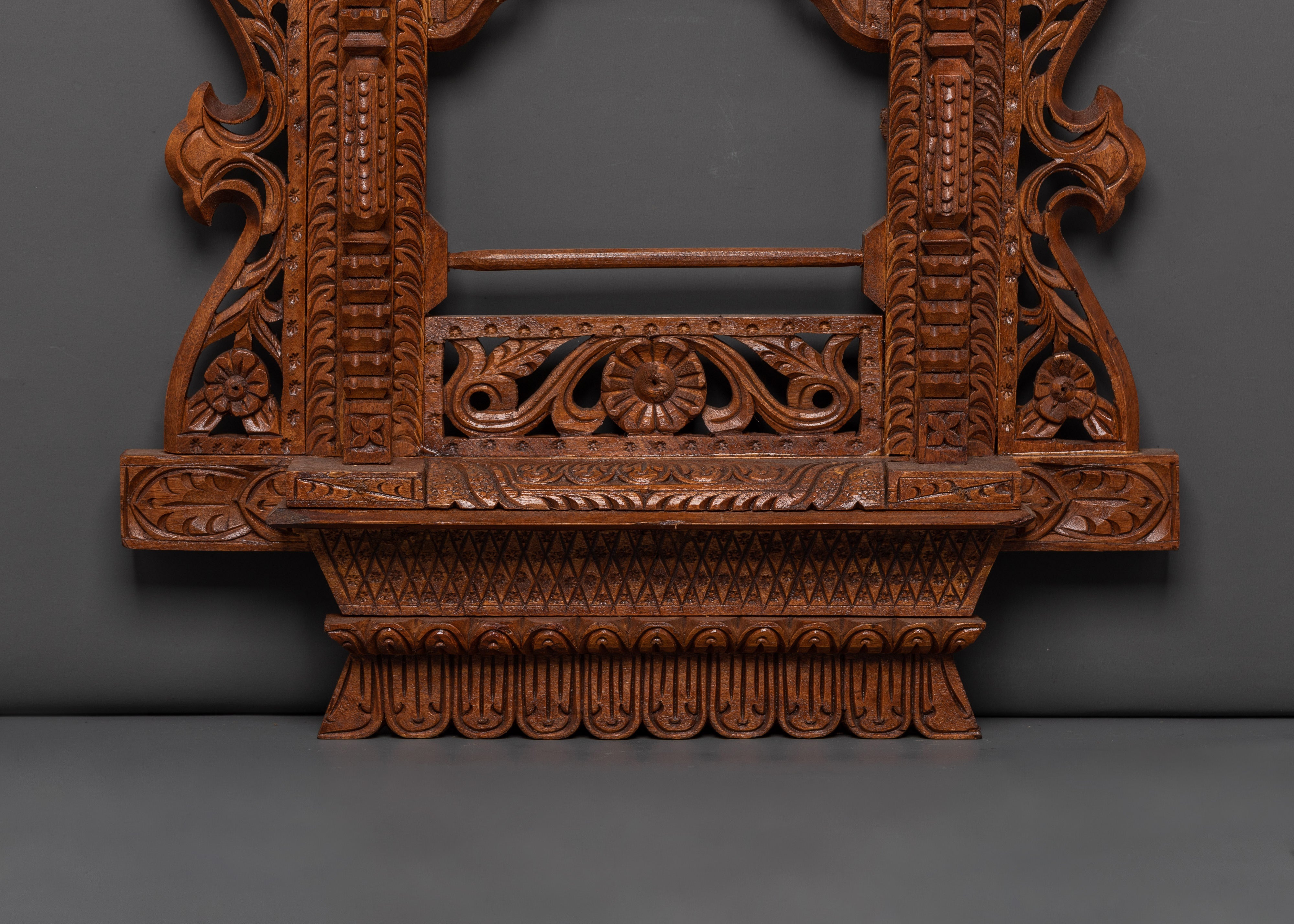 Hand-carved Window Wall hanging | Authentic Spiritual Wood Art