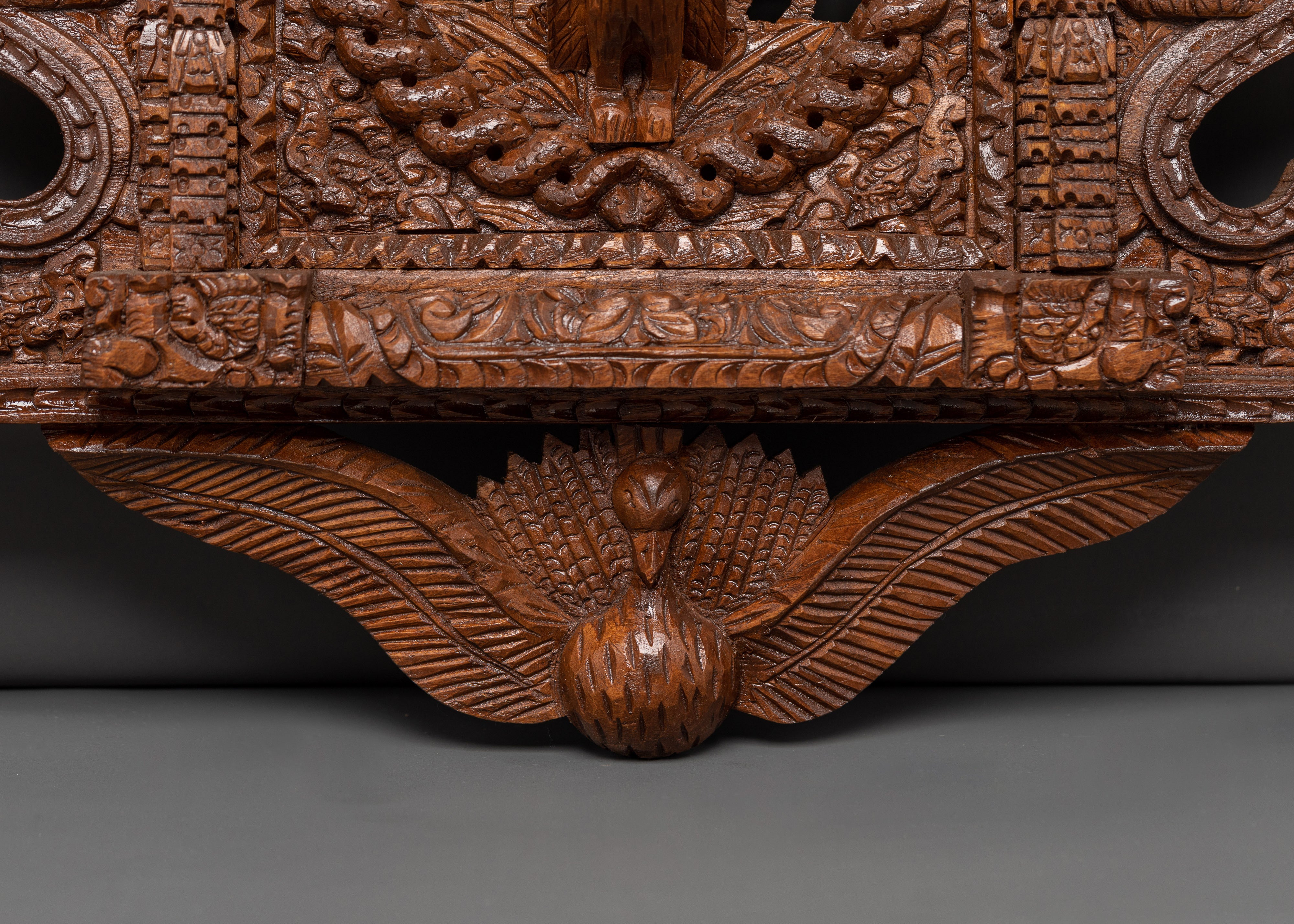 Tibetan Wood Wall Hanging | Spiritual & Cultural Decor