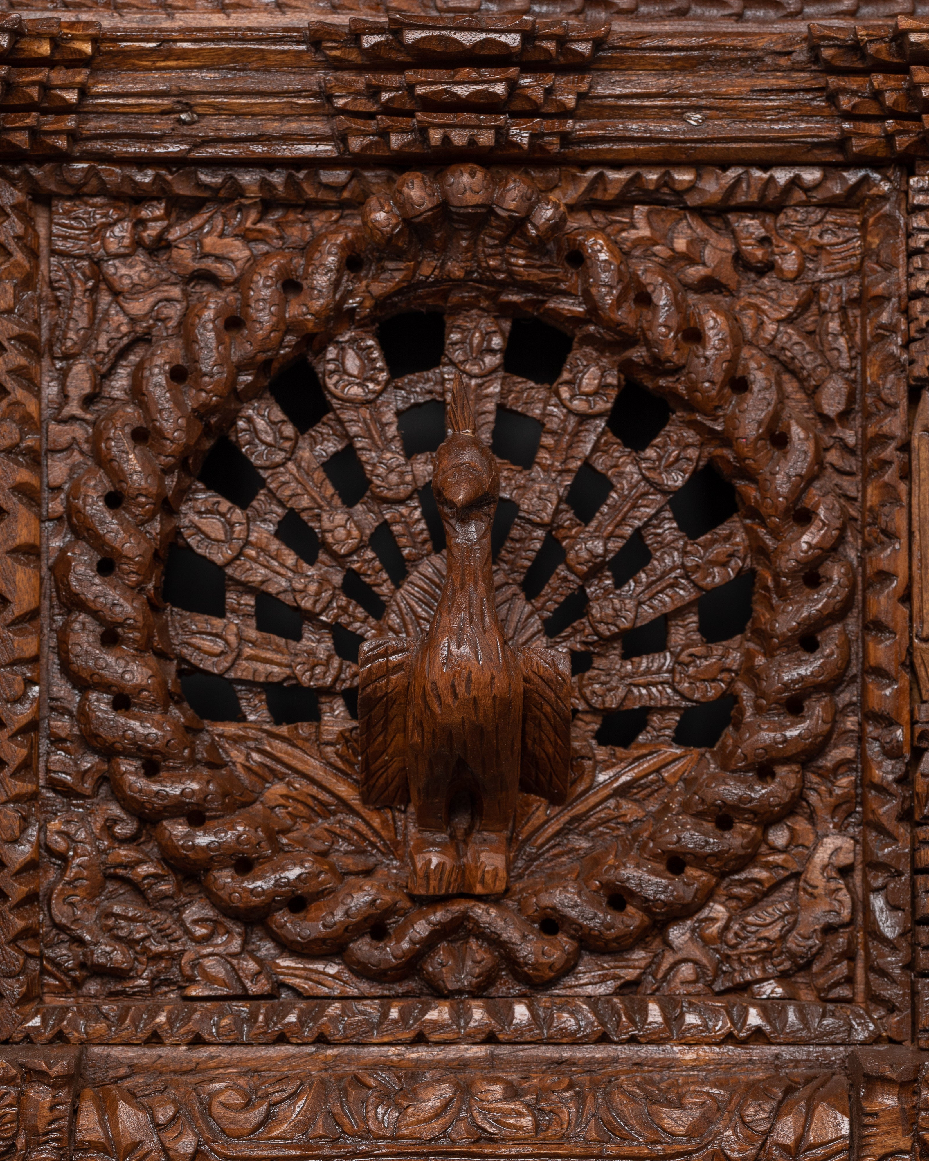 Tibetan Wood Wall Hanging | Spiritual & Cultural Decor